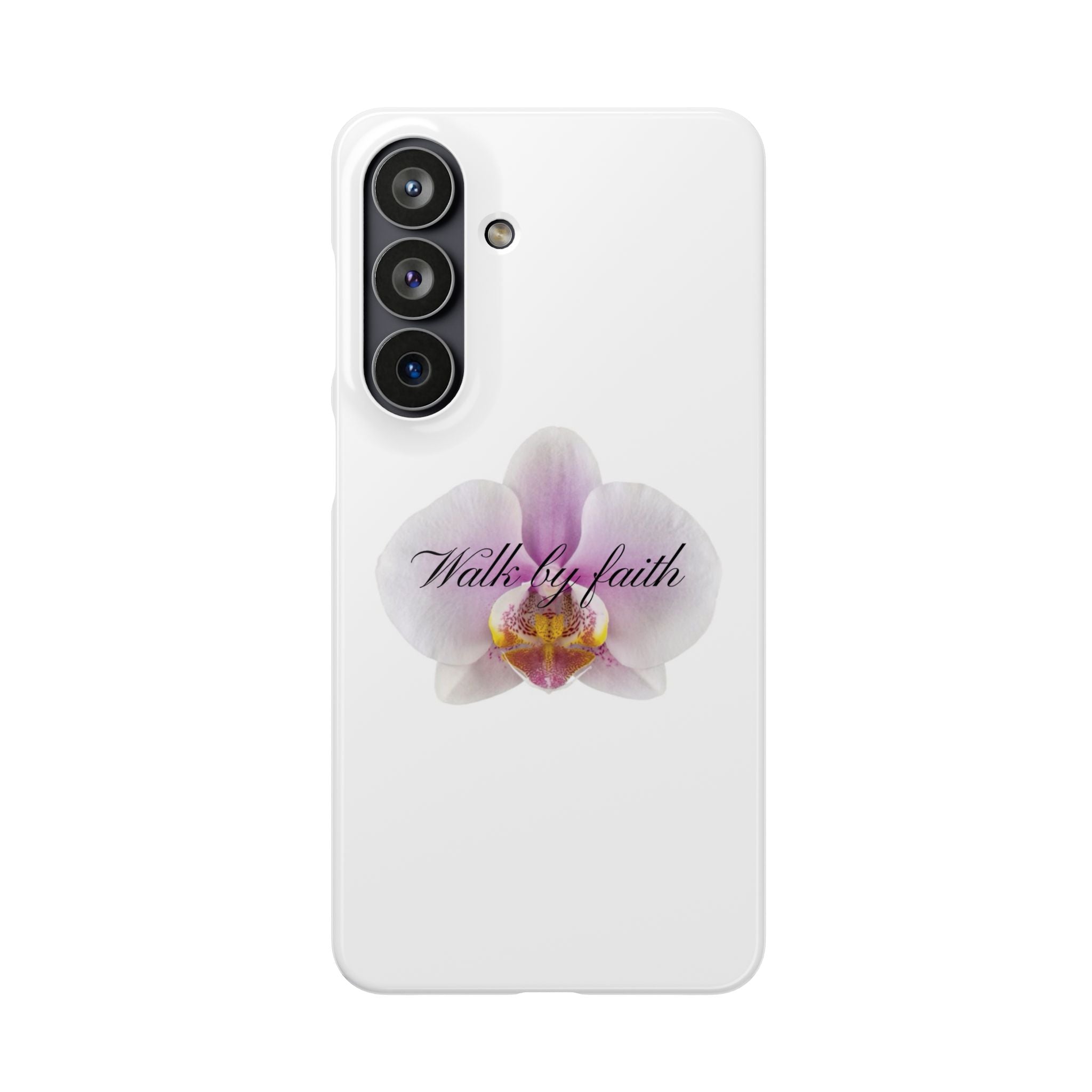 Walk by faith - Orchid phone case