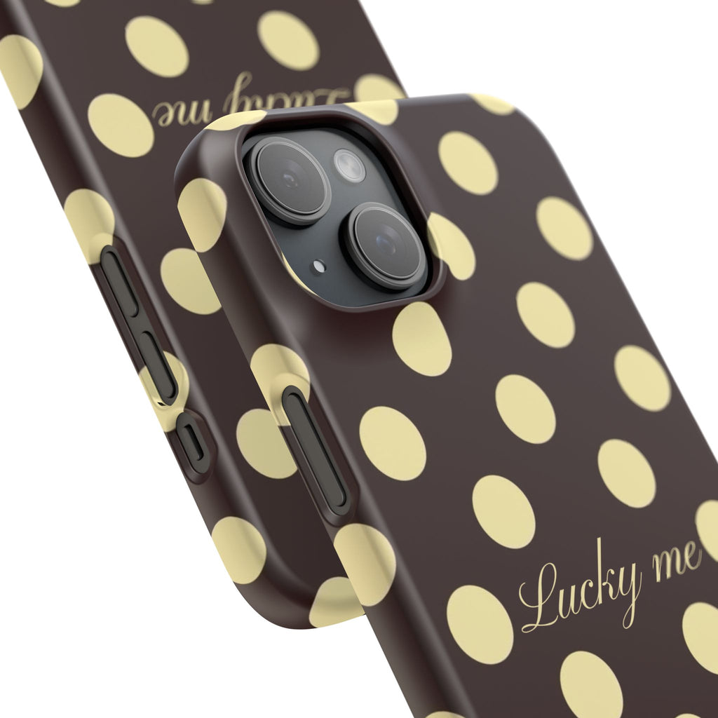 Lucky me - pastel yellow polka dot case