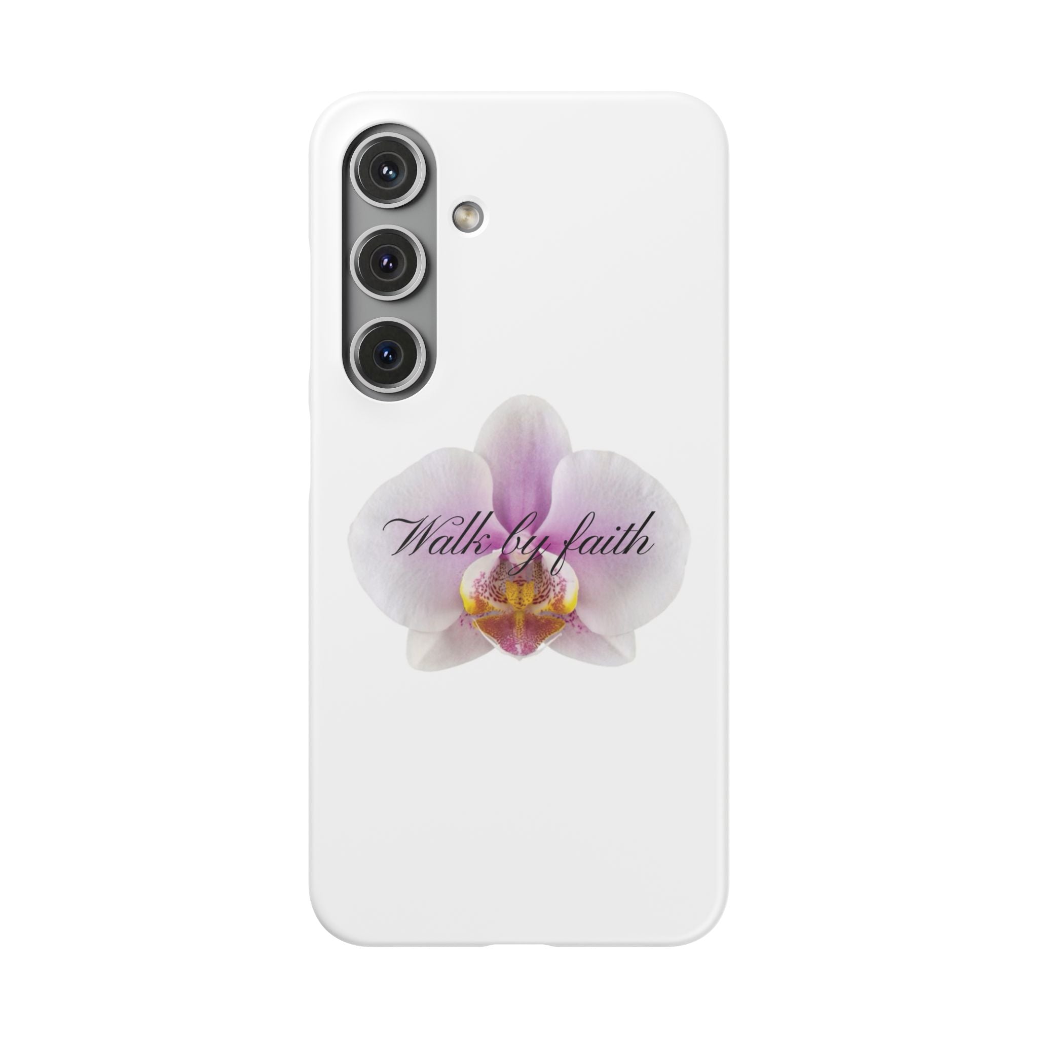 Walk by faith - Orchid phone case
