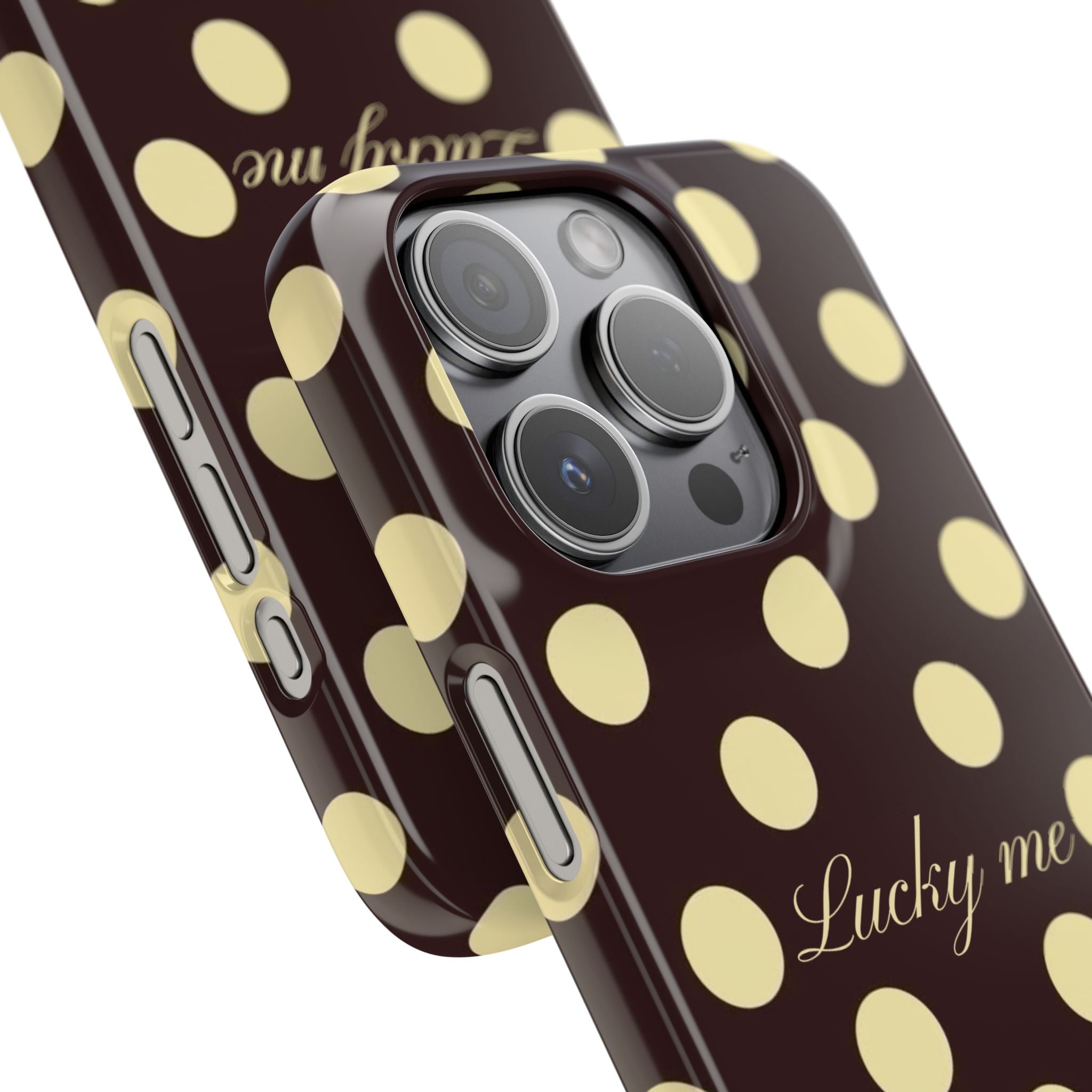 Lucky me - pastel yellow polka dot case