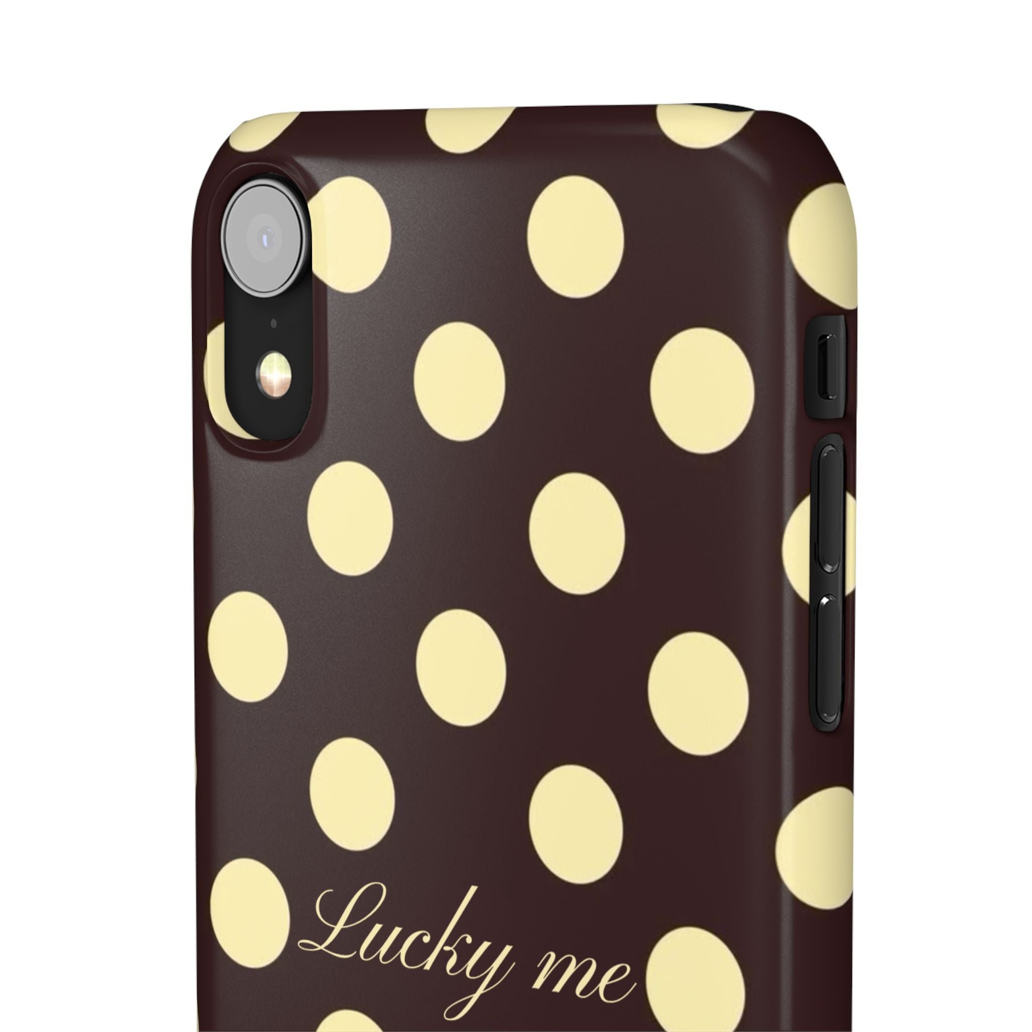Lucky me - pastel yellow polka dot case