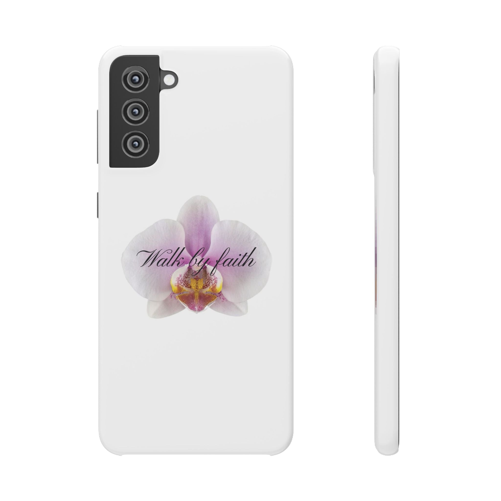 Walk by faith - Orchid phone case