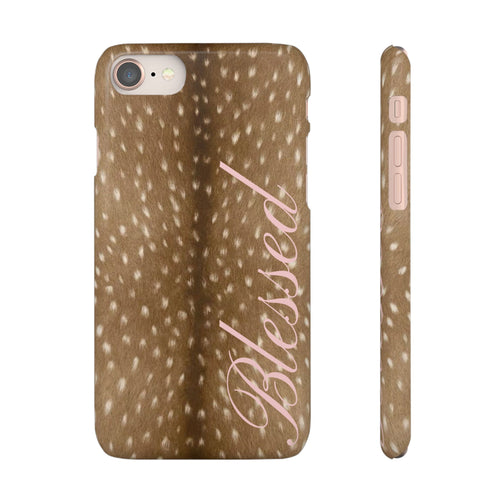 Blessed - Brown Spotted Deer Fur Phone case
