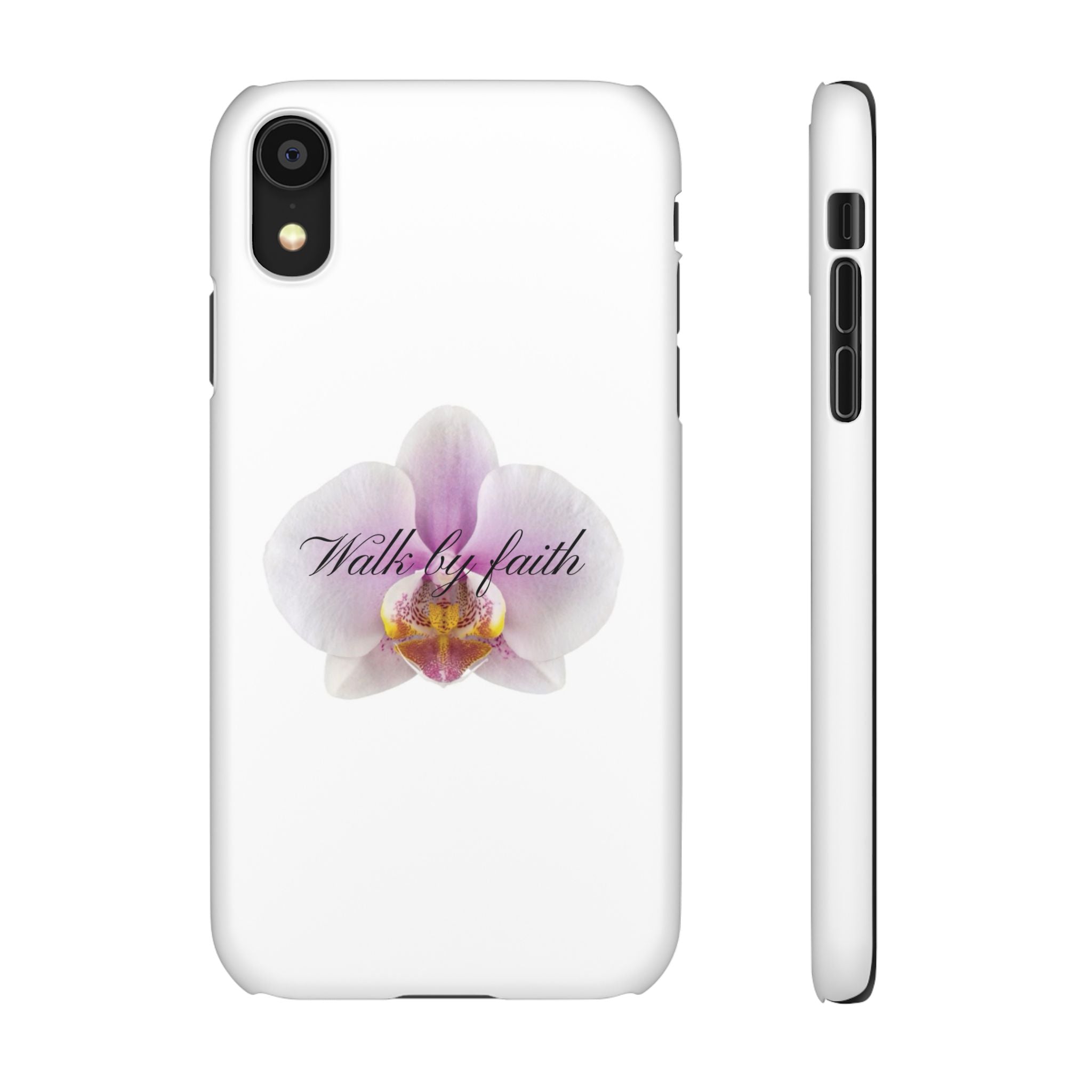Walk by faith - Orchid phone case