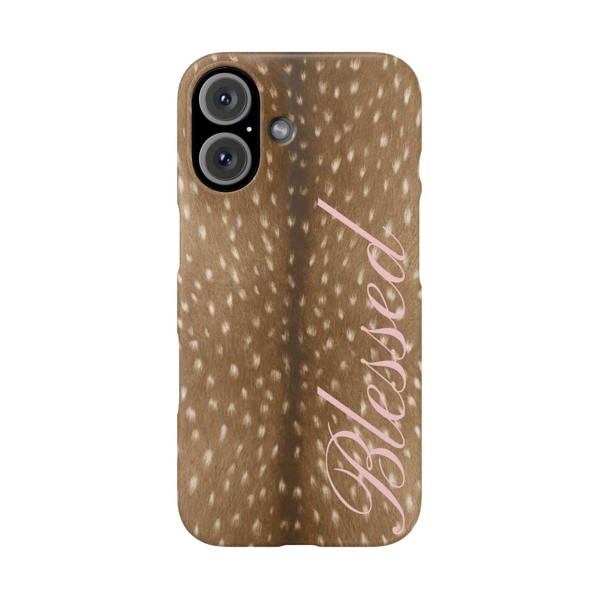 Blessed - Brown Spotted Deer Fur Phone case