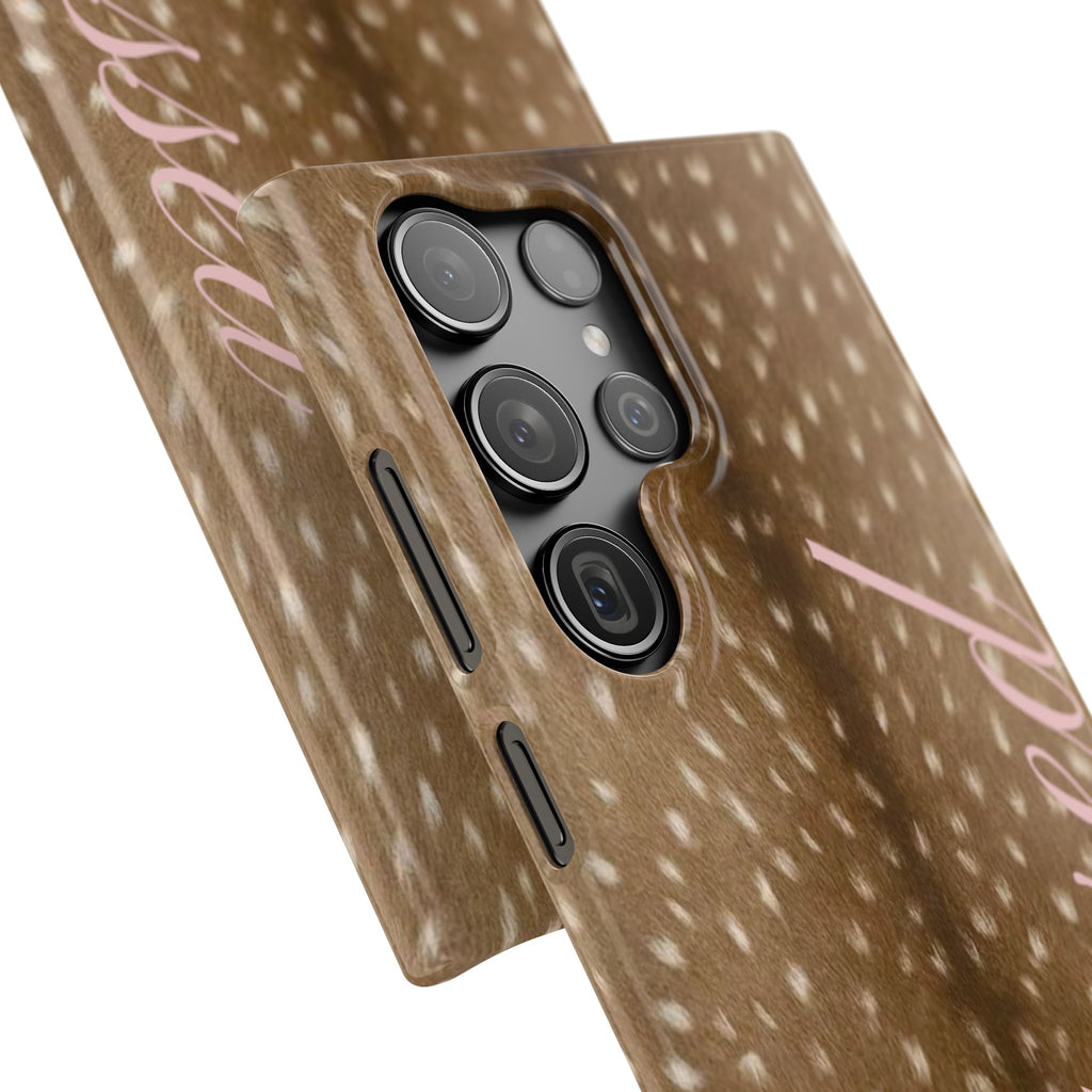 Blessed - Brown Spotted Deer Fur Phone case