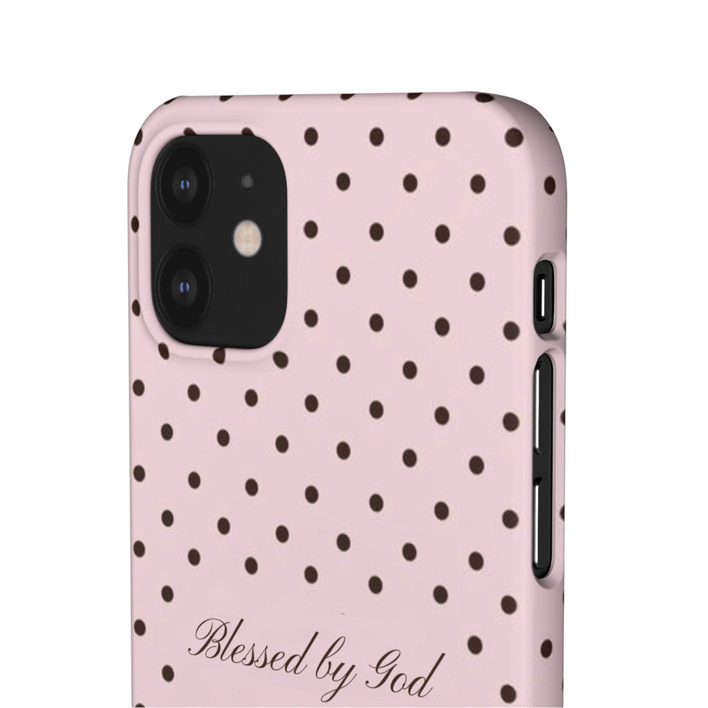 Blessed by God - Pink polka dot case