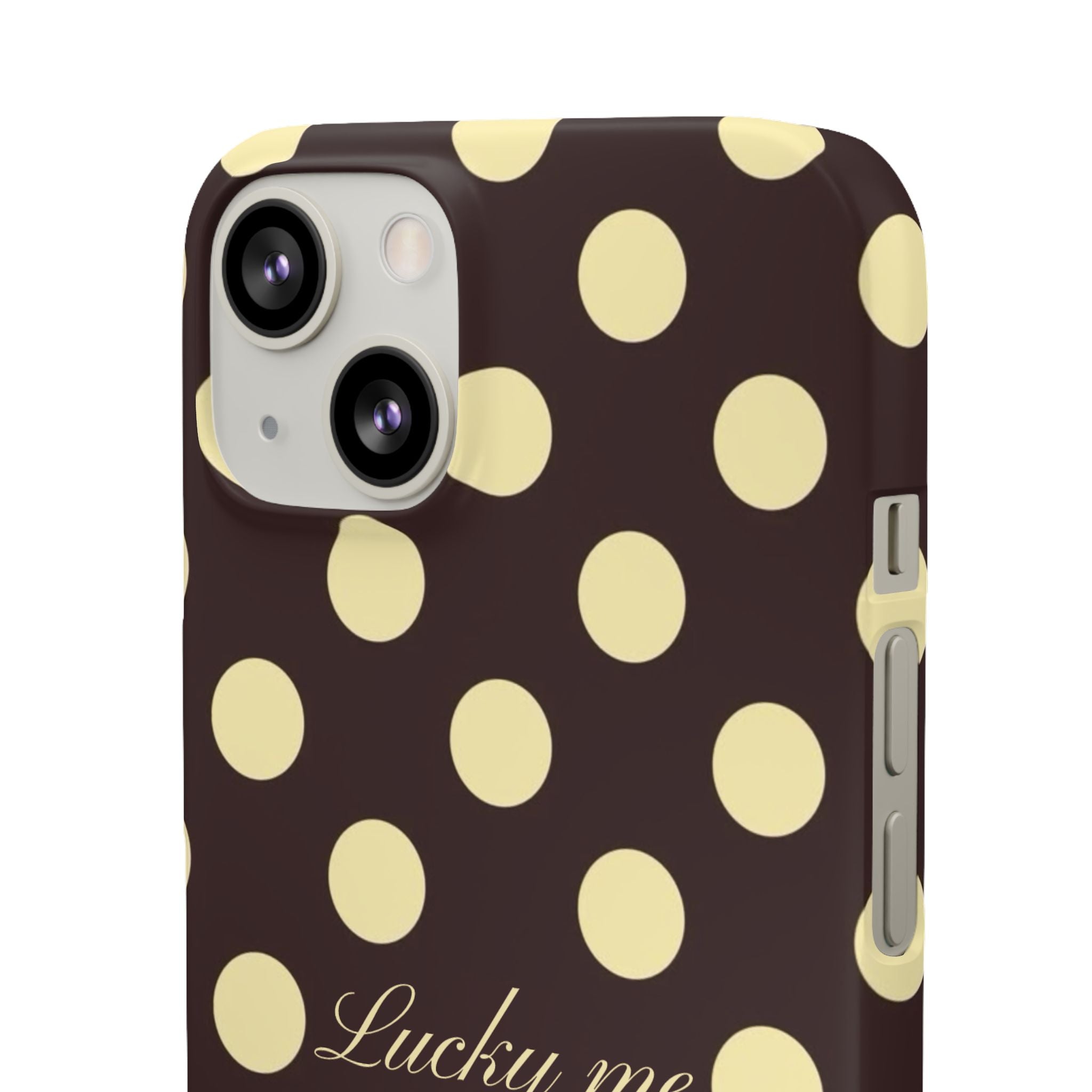 Lucky me - pastel yellow polka dot case