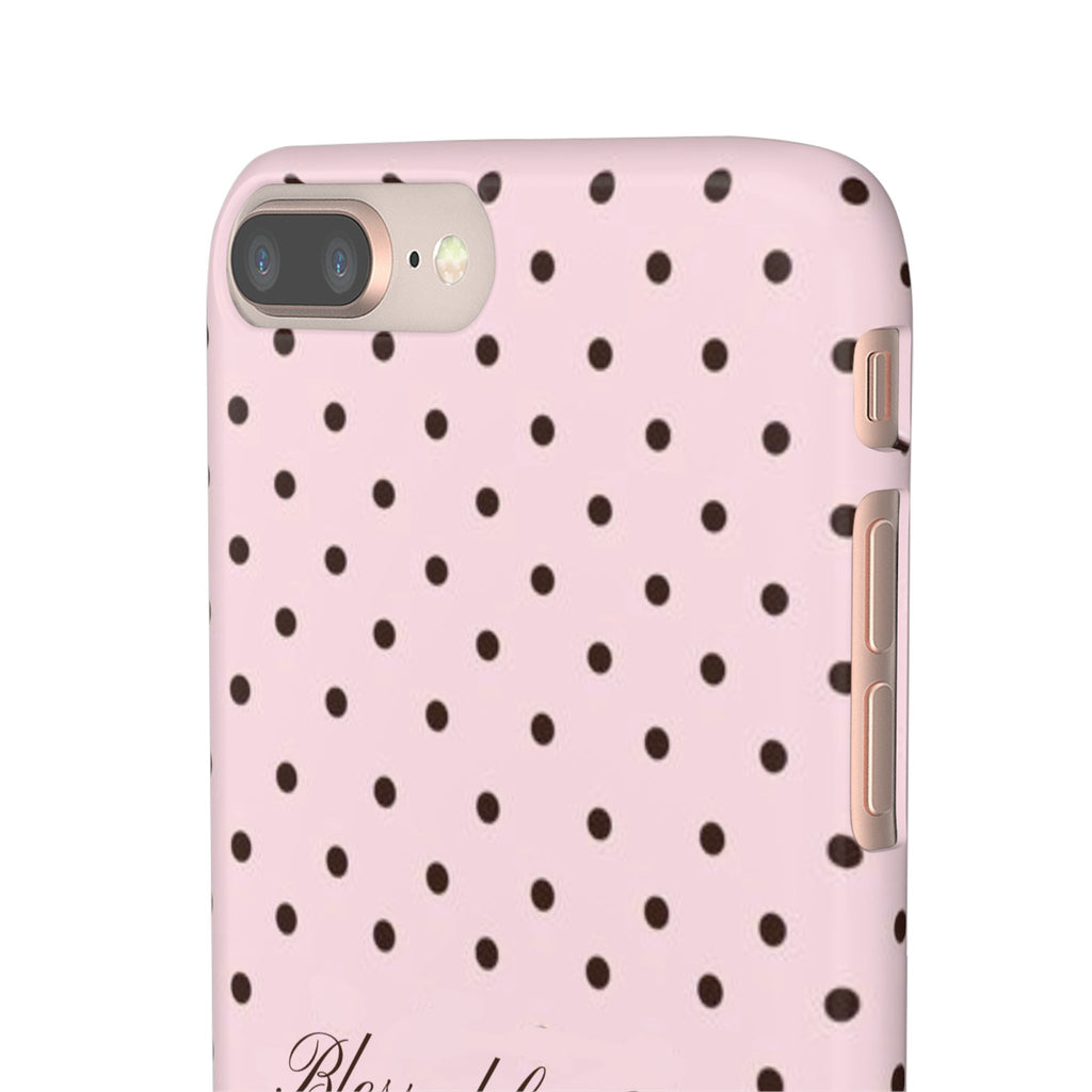 Blessed by God - Pink polka dot case