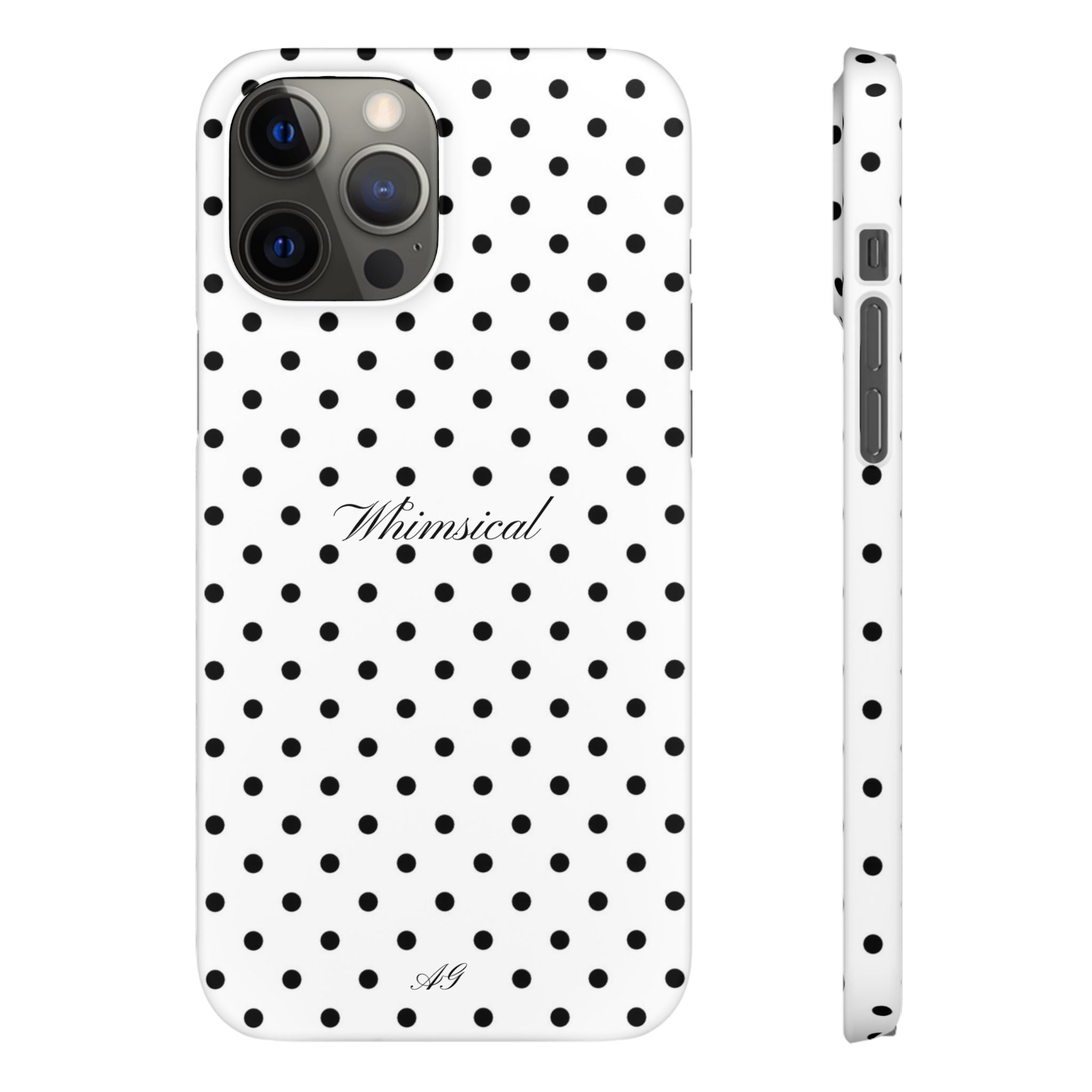 Whimsical - Black polka dot case