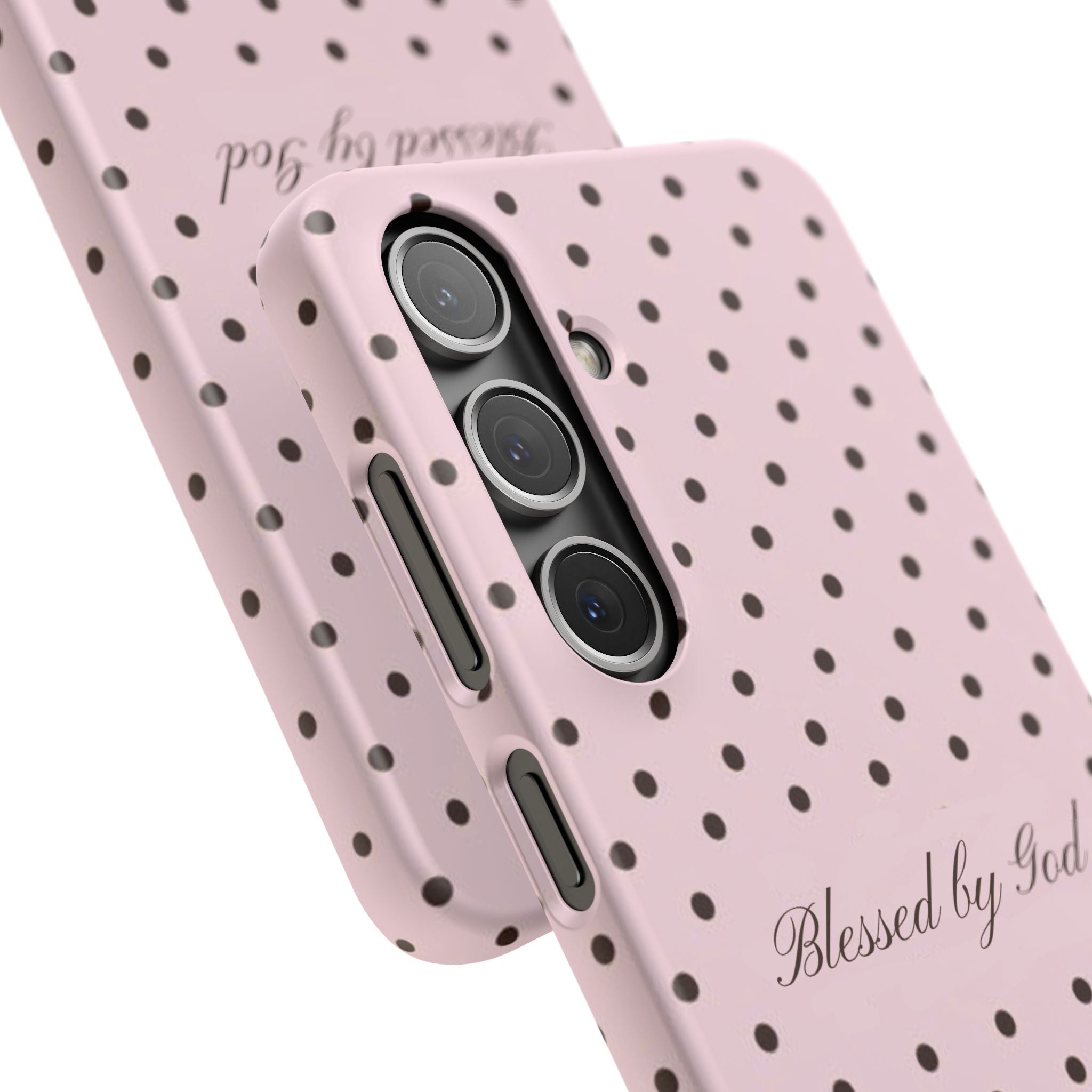 Blessed by God - Pink polka dot case