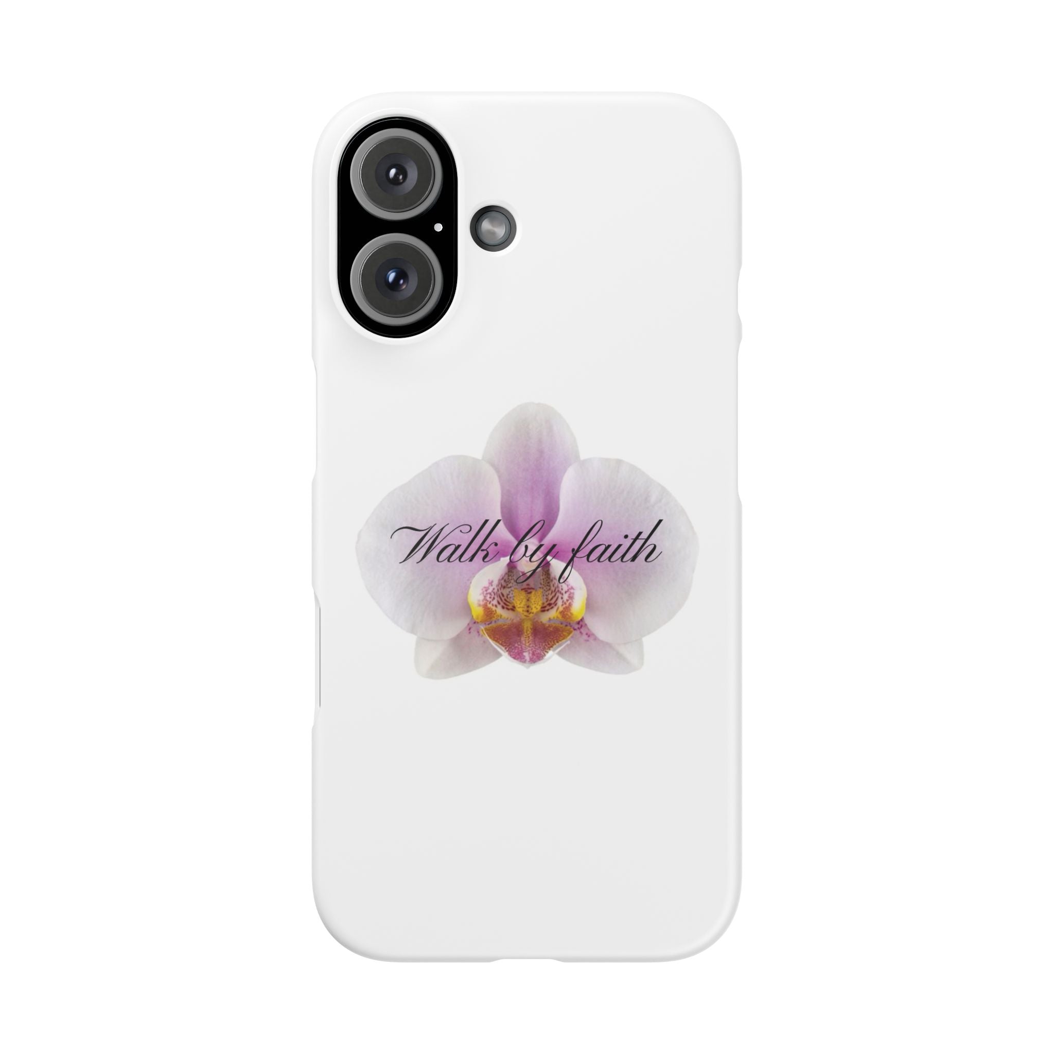 Walk by faith - Orchid phone case