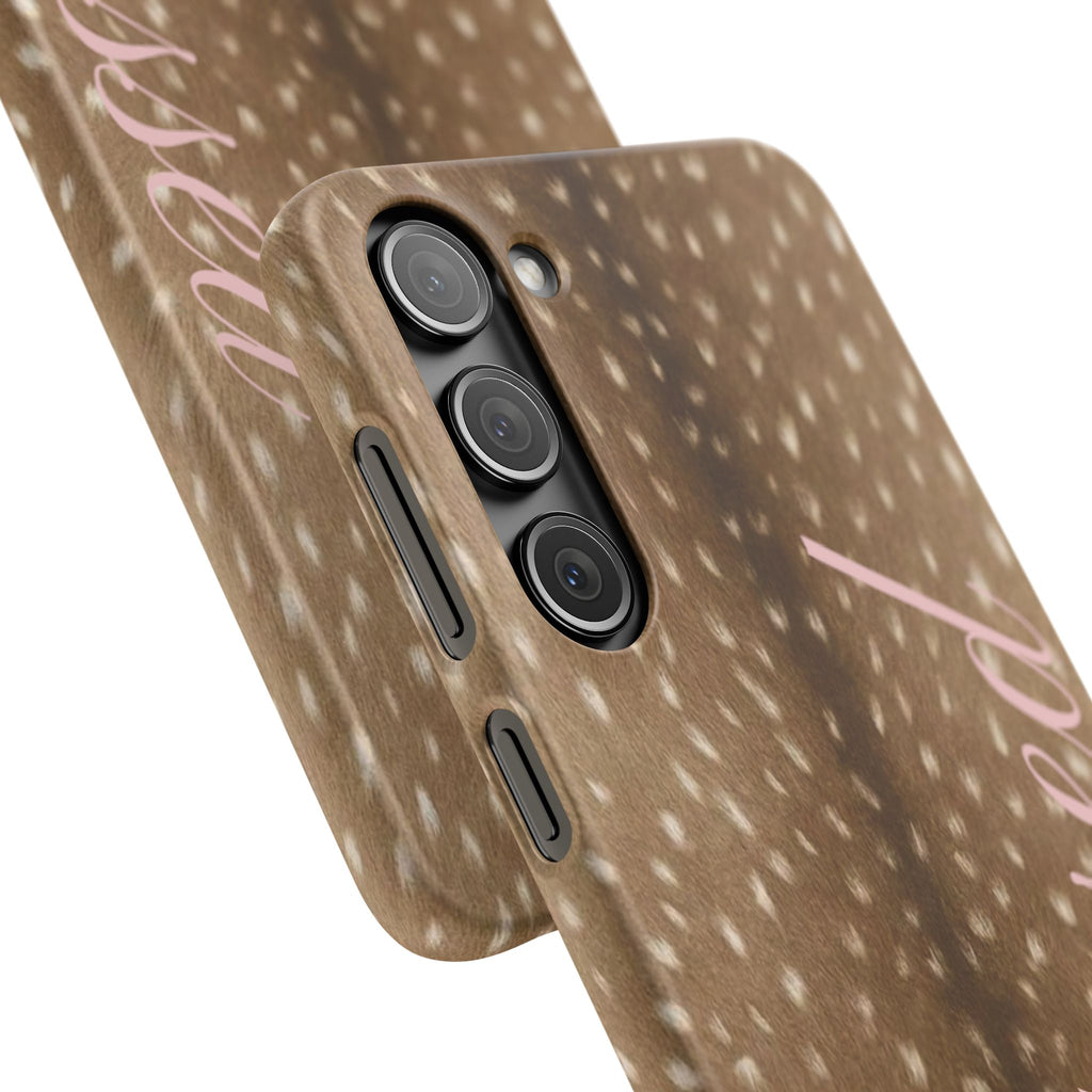 Blessed - Brown Spotted Deer Fur Phone case