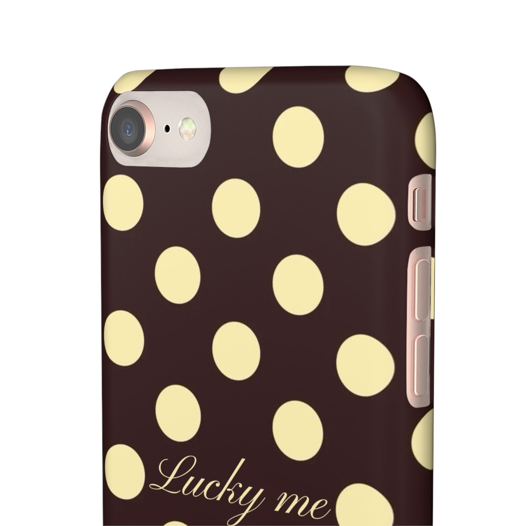 Lucky me - pastel yellow polka dot case