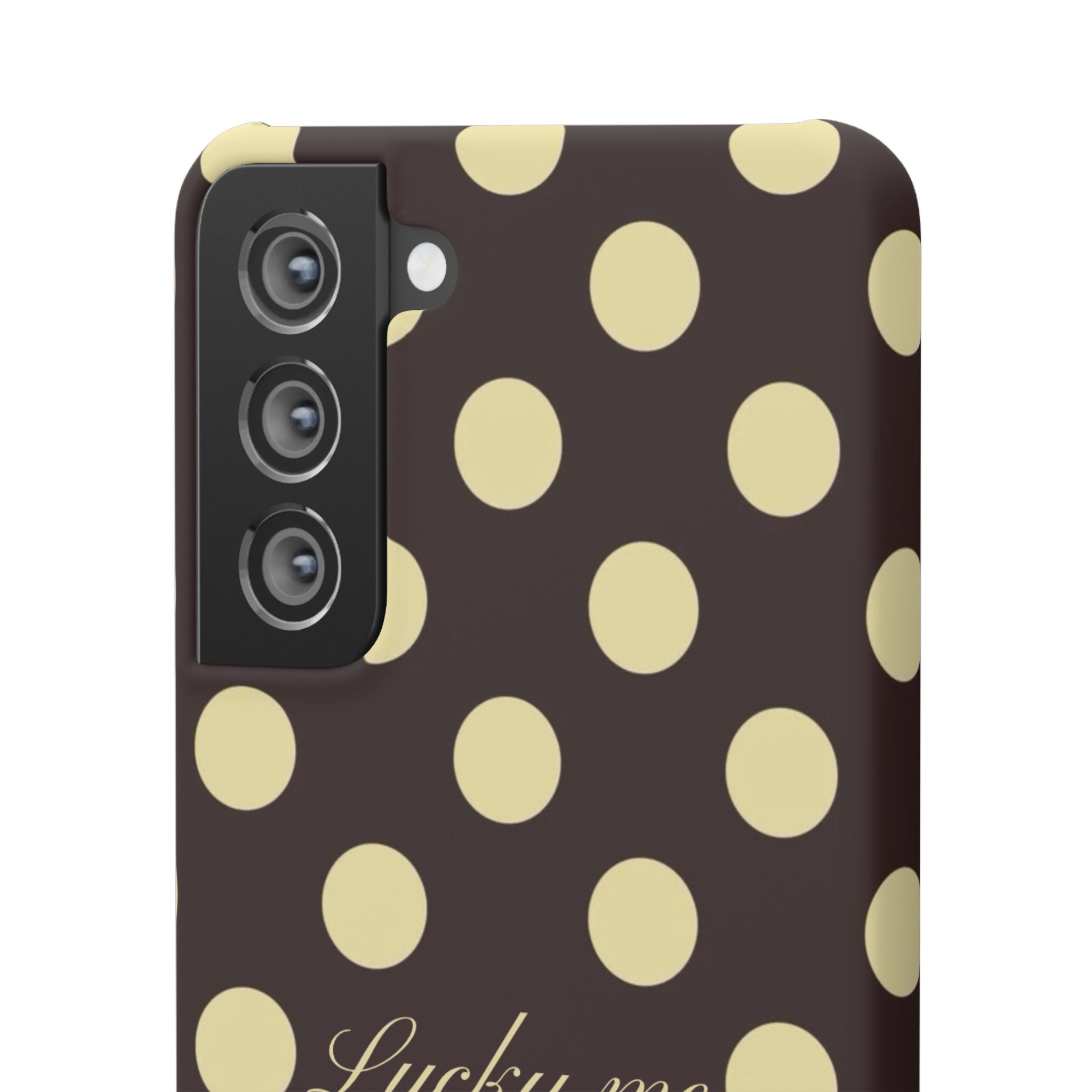 Lucky me - pastel yellow polka dot case