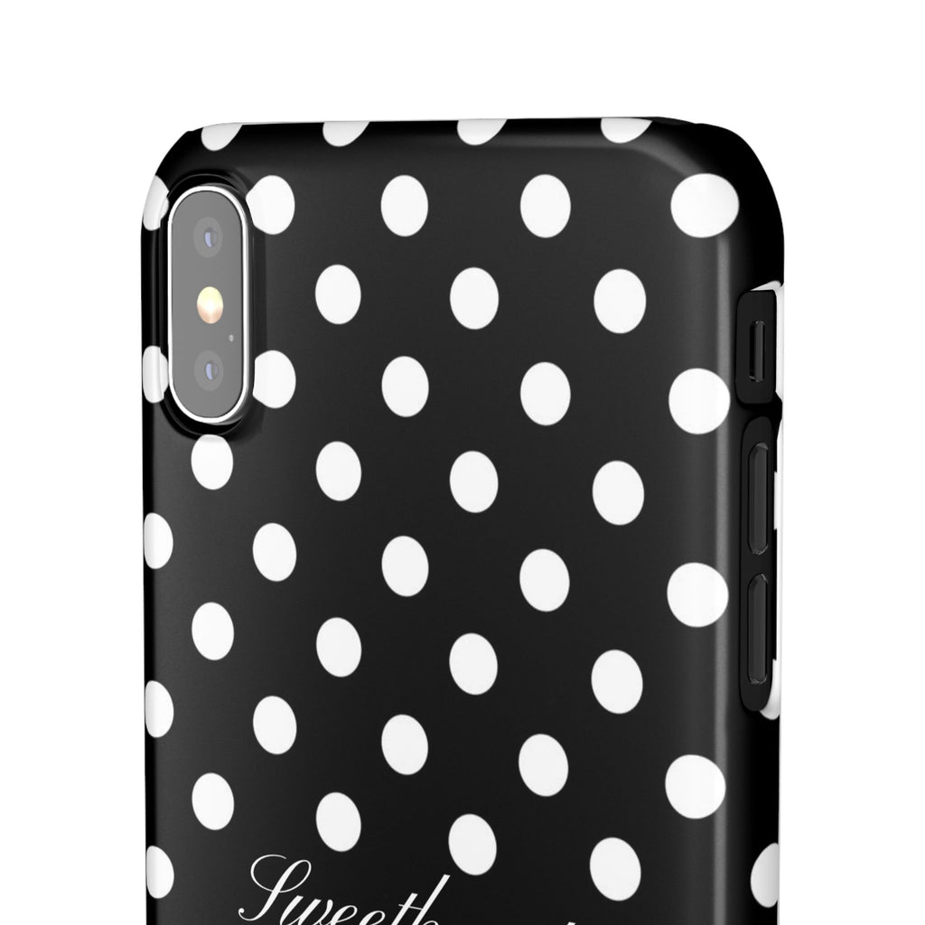 "Sweetheart" - white polka dot case