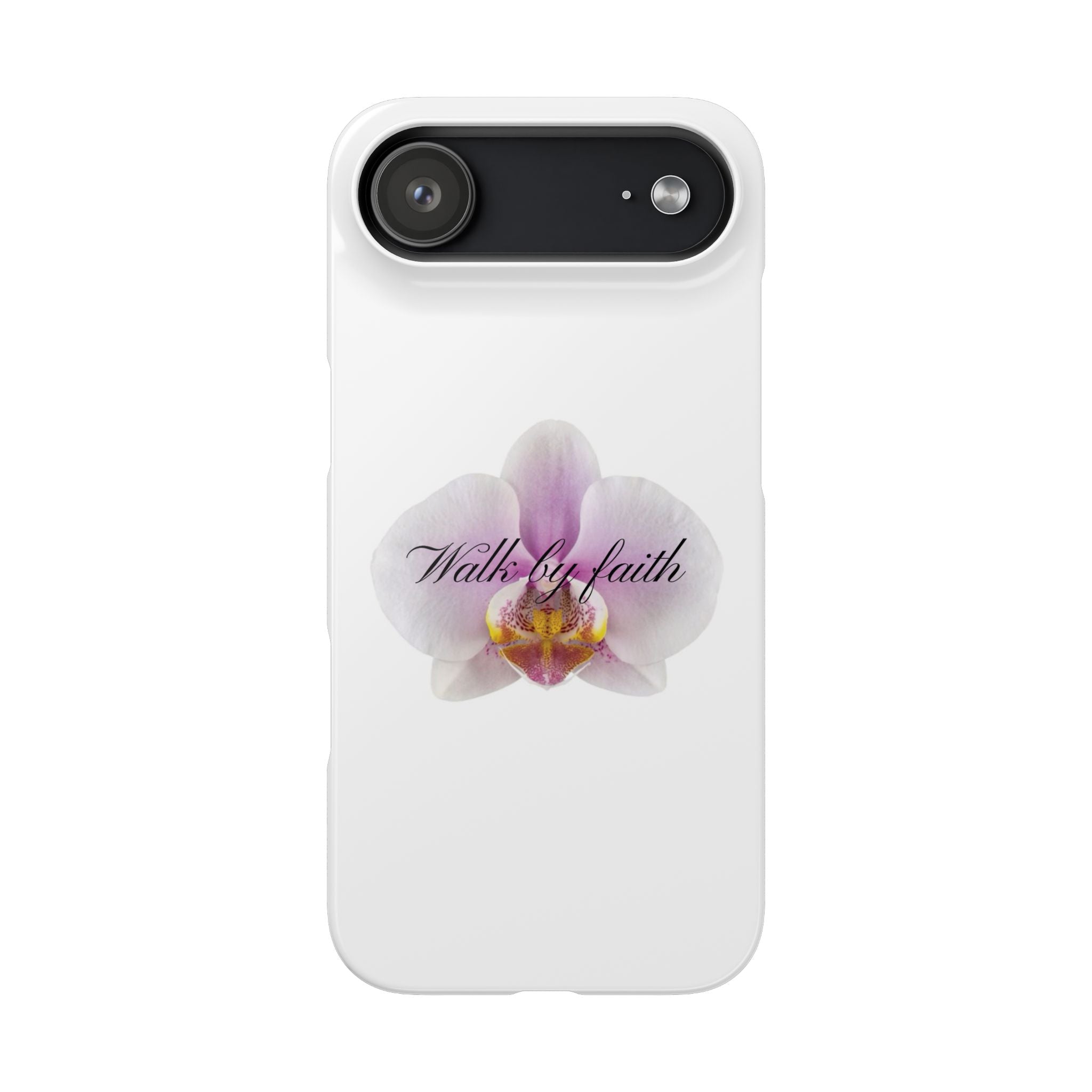 Walk by faith - Orchid phone case
