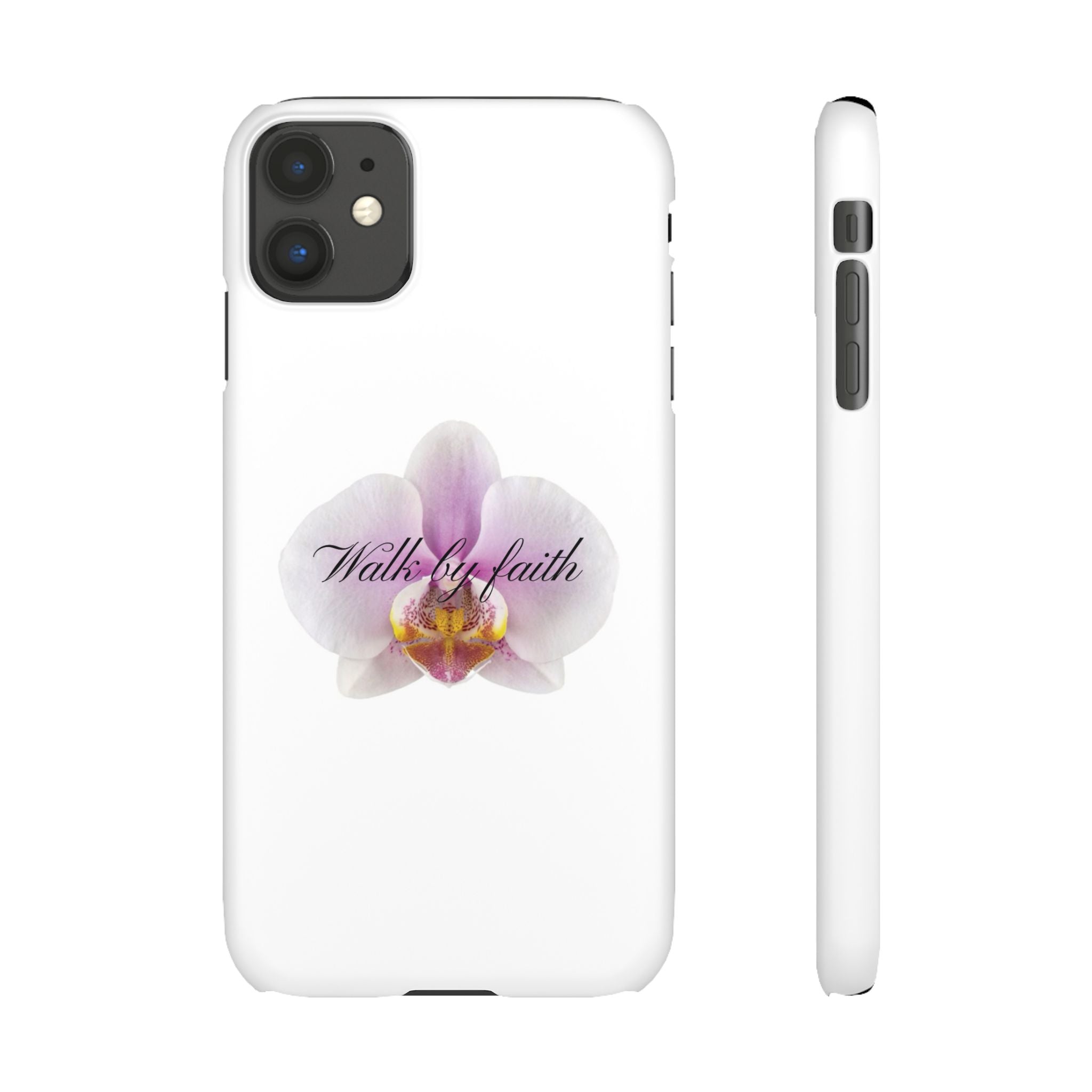 Walk by faith - Orchid phone case