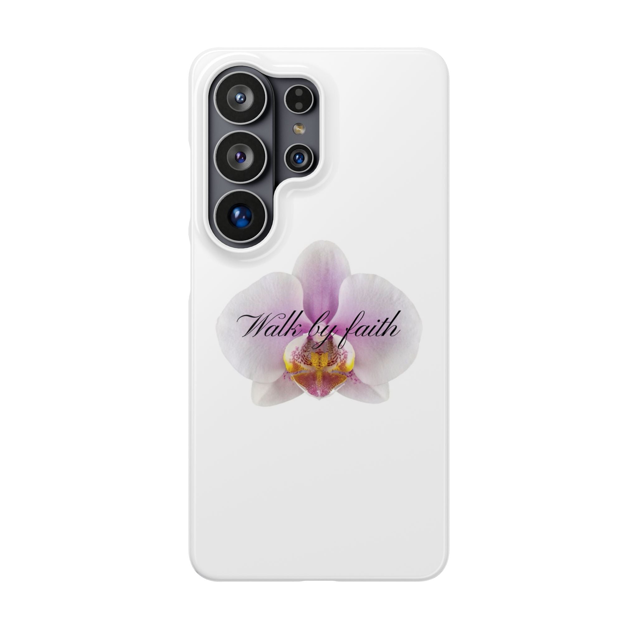 Walk by faith - Orchid phone case