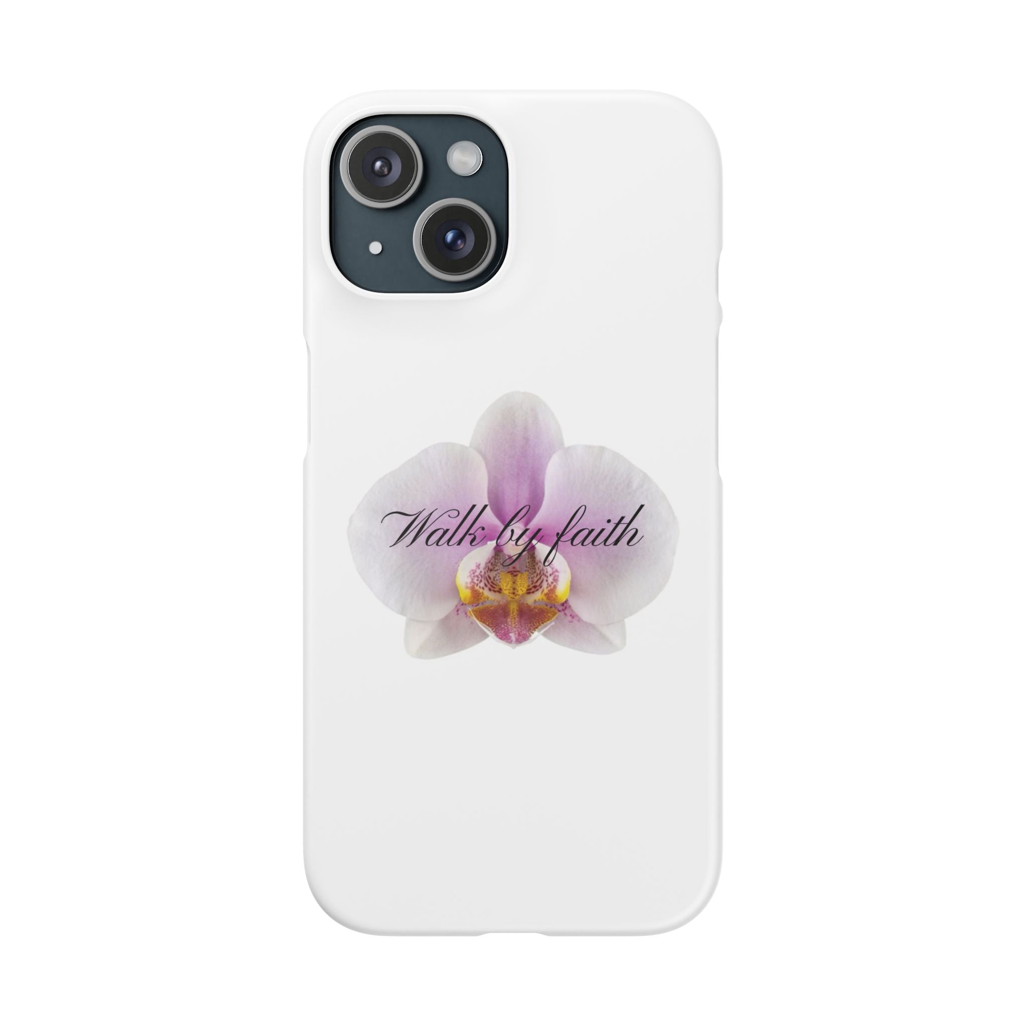 Walk by faith - Orchid phone case