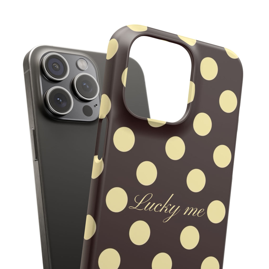 Lucky me - pastel yellow polka dot case