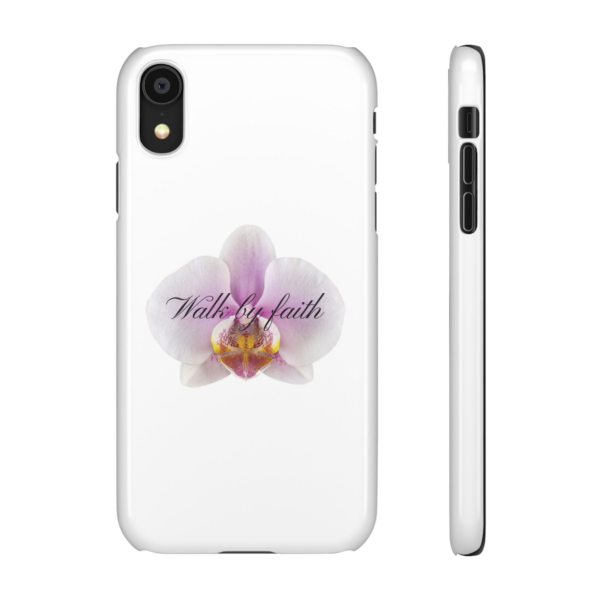 Walk by faith - Orchid phone case