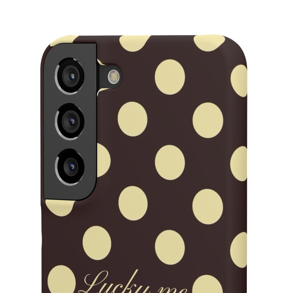 Lucky me - pastel yellow polka dot case