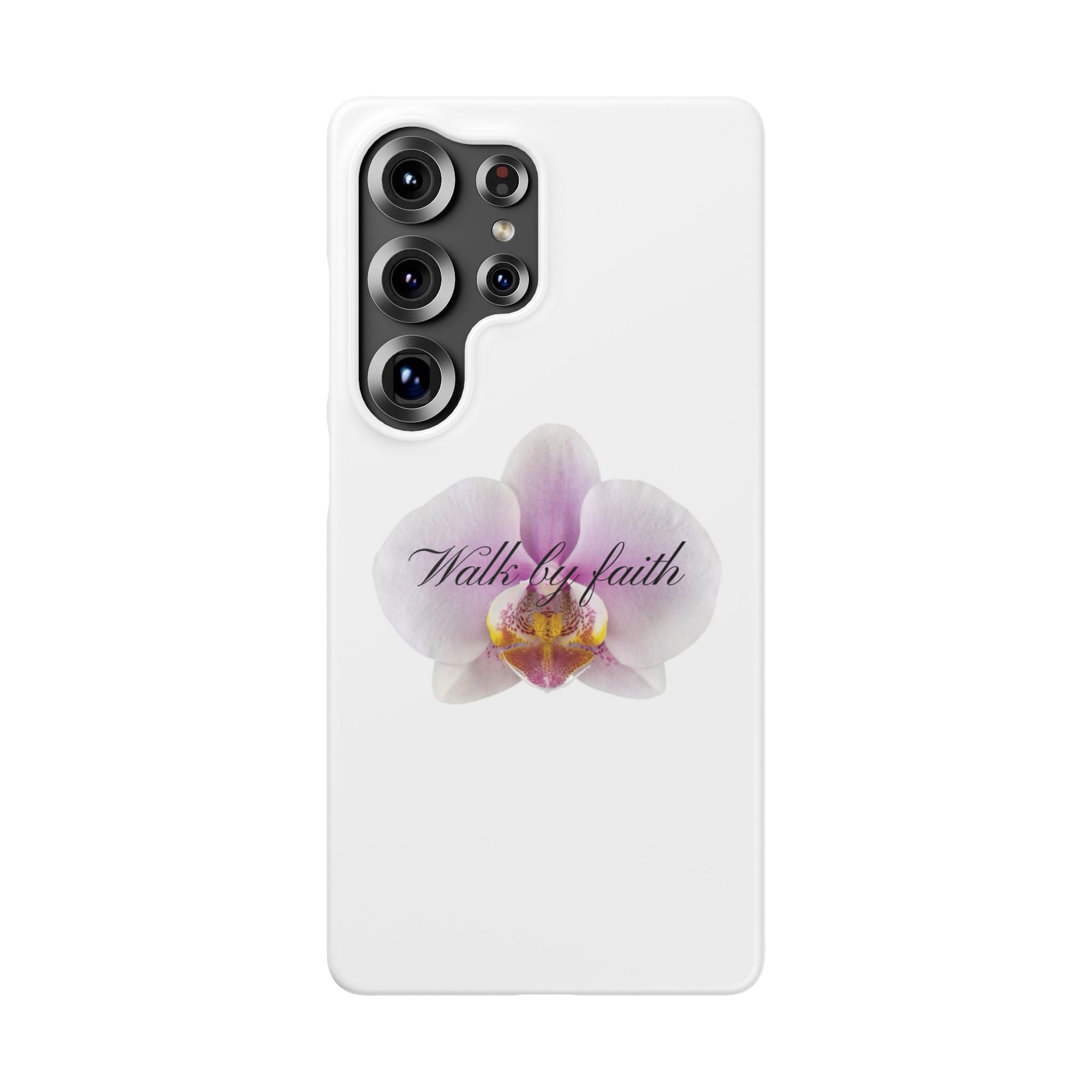 Walk by faith - Orchid phone case