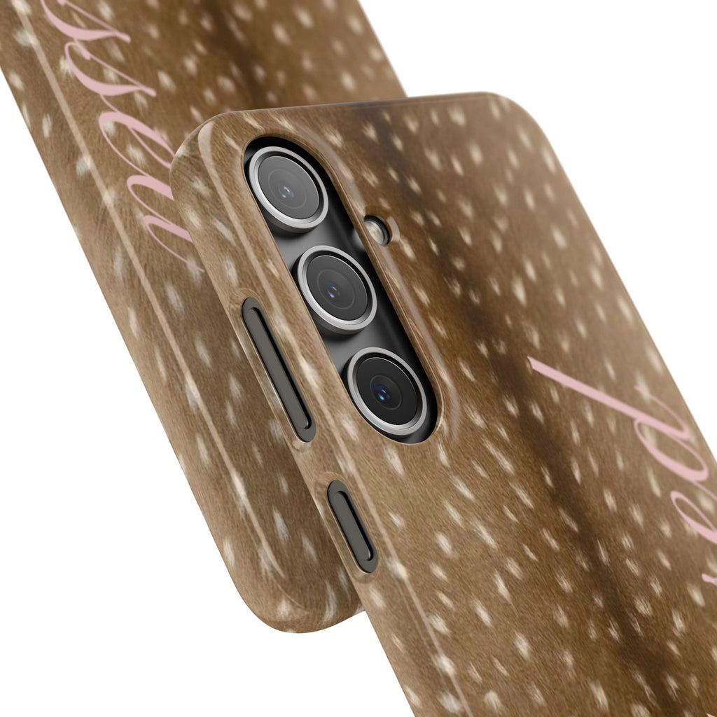 Blessed - Brown Spotted Deer Fur Phone case
