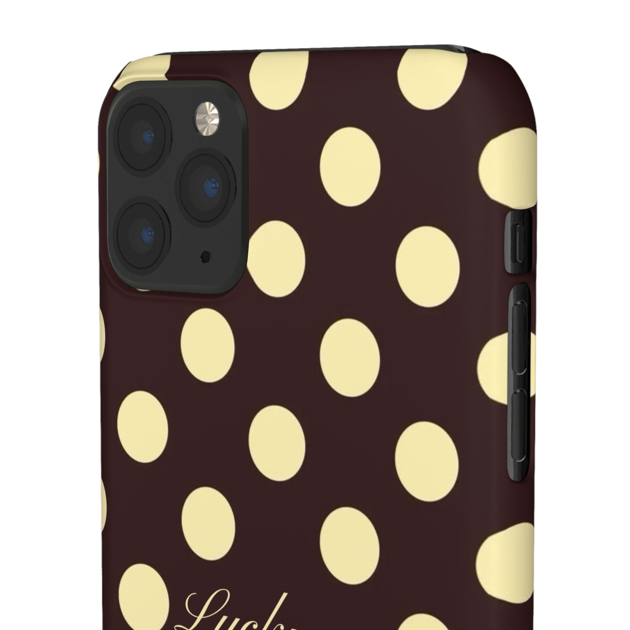 Lucky me - pastel yellow polka dot case