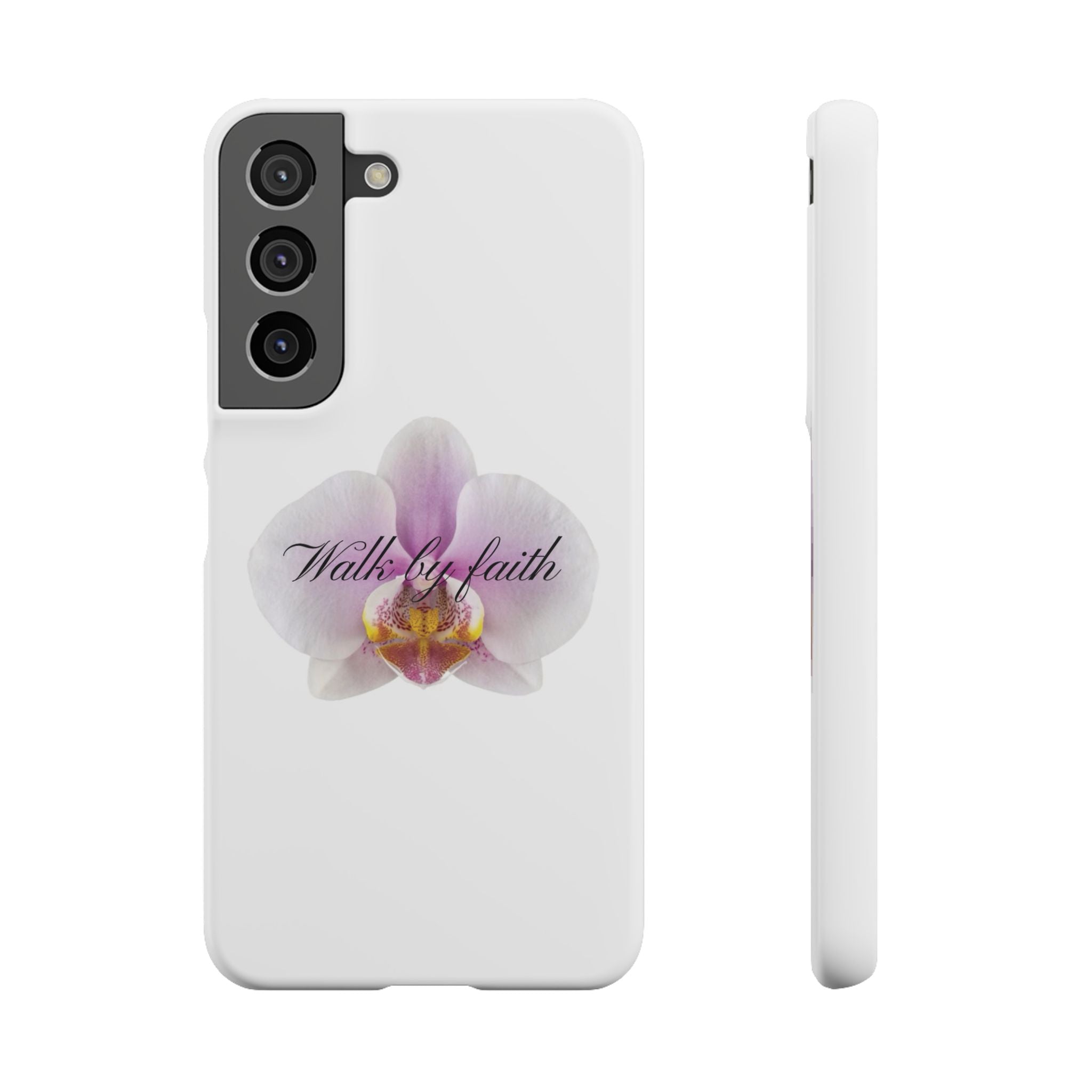 Walk by faith - Orchid phone case