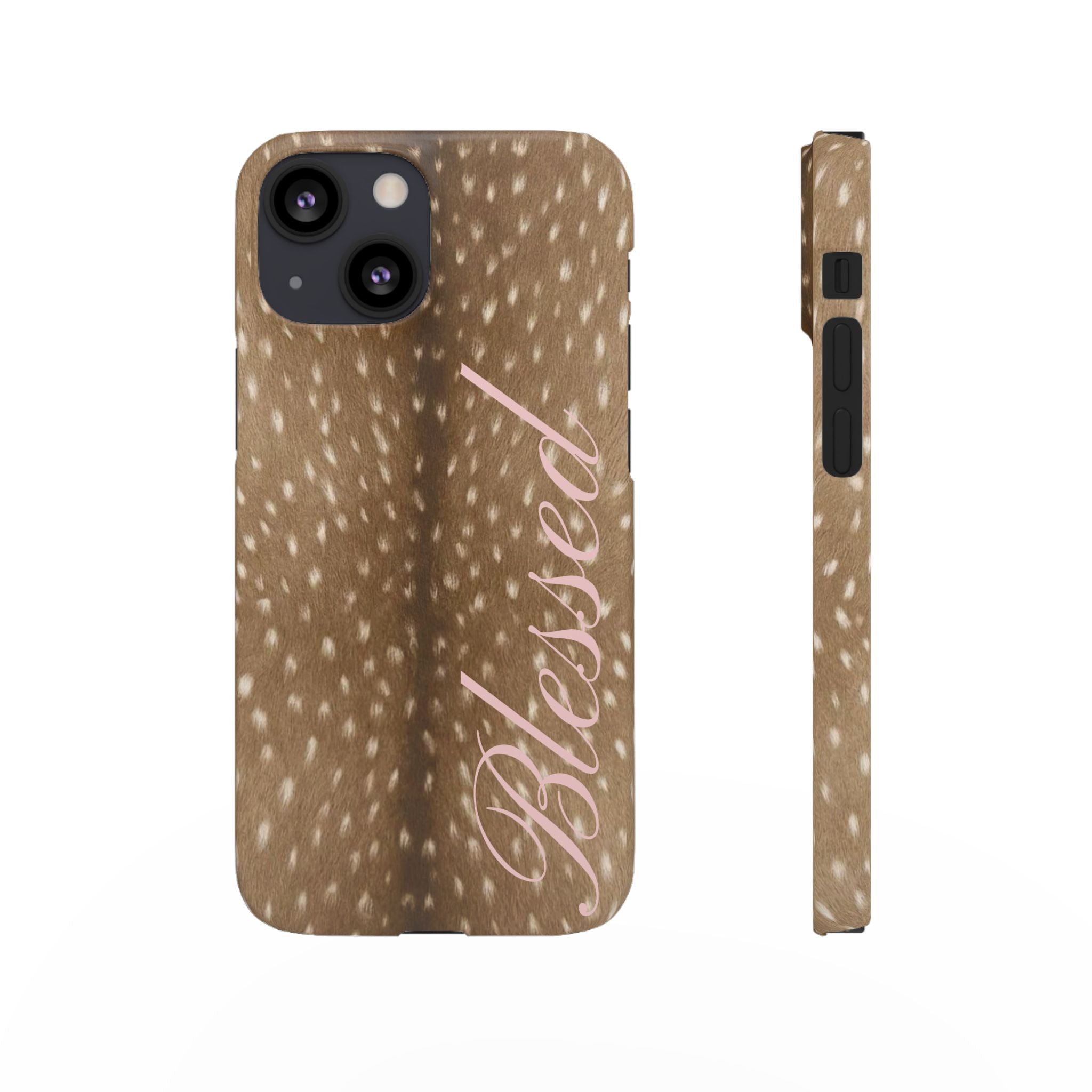 Blessed - Brown Spotted Deer Fur Phone case