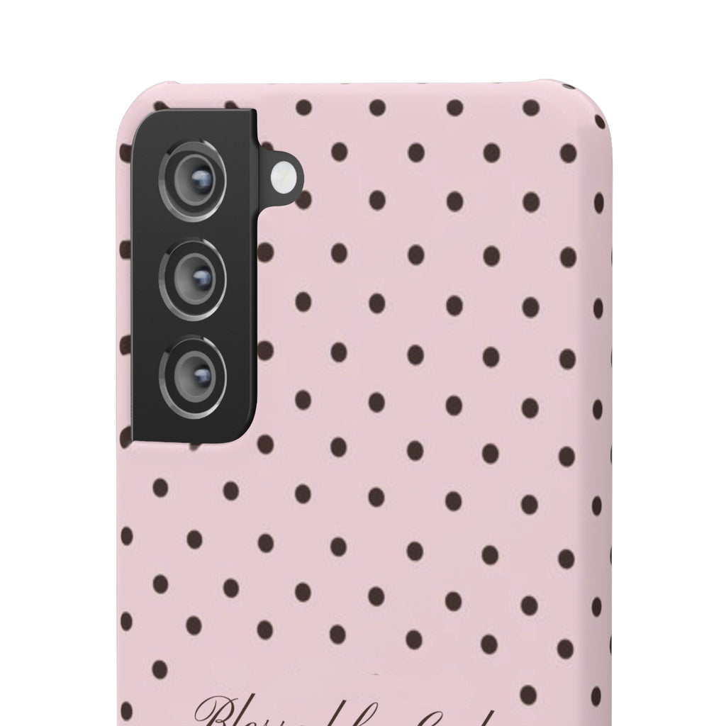 Blessed by God - Pink polka dot case