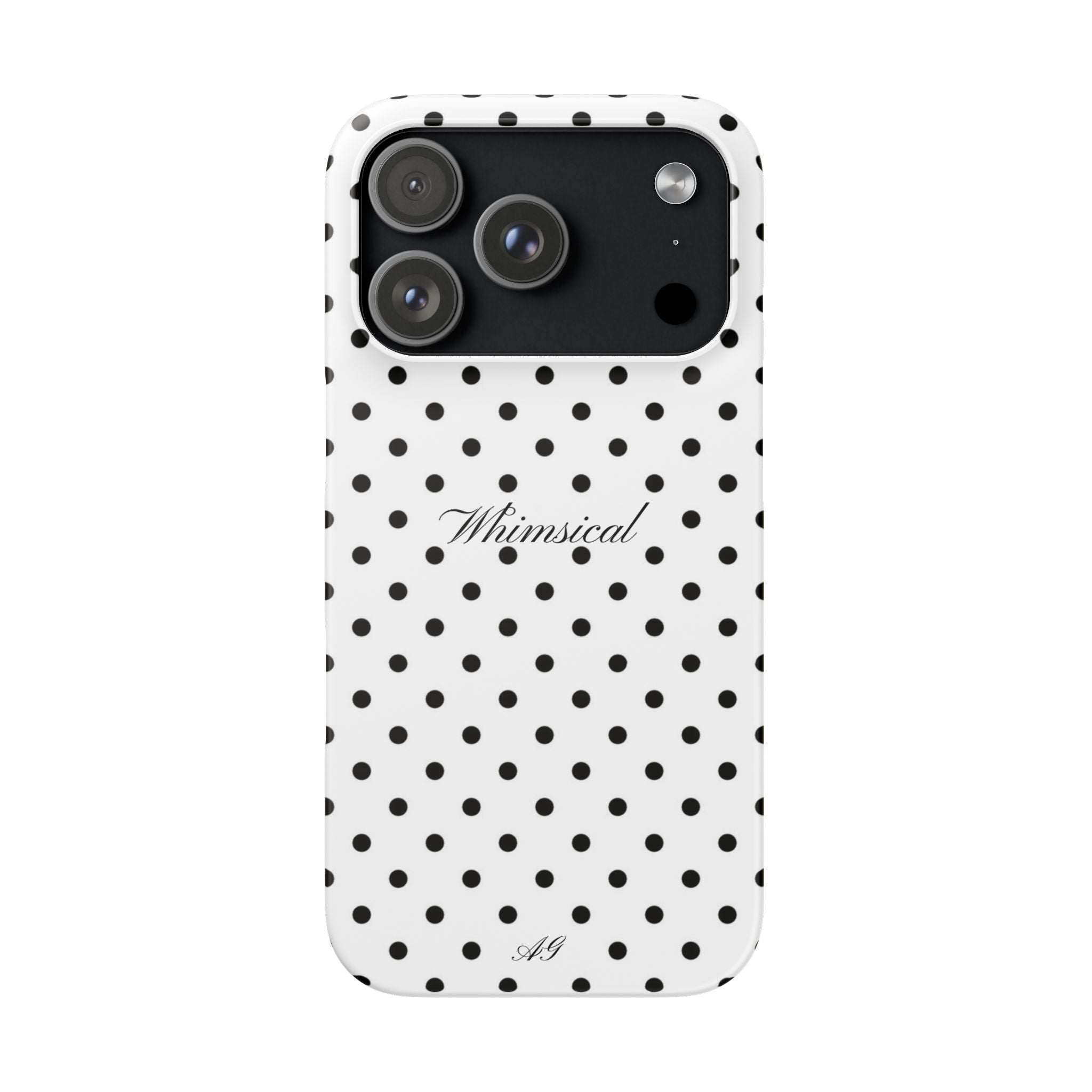 Whimsical - Black polka dot case