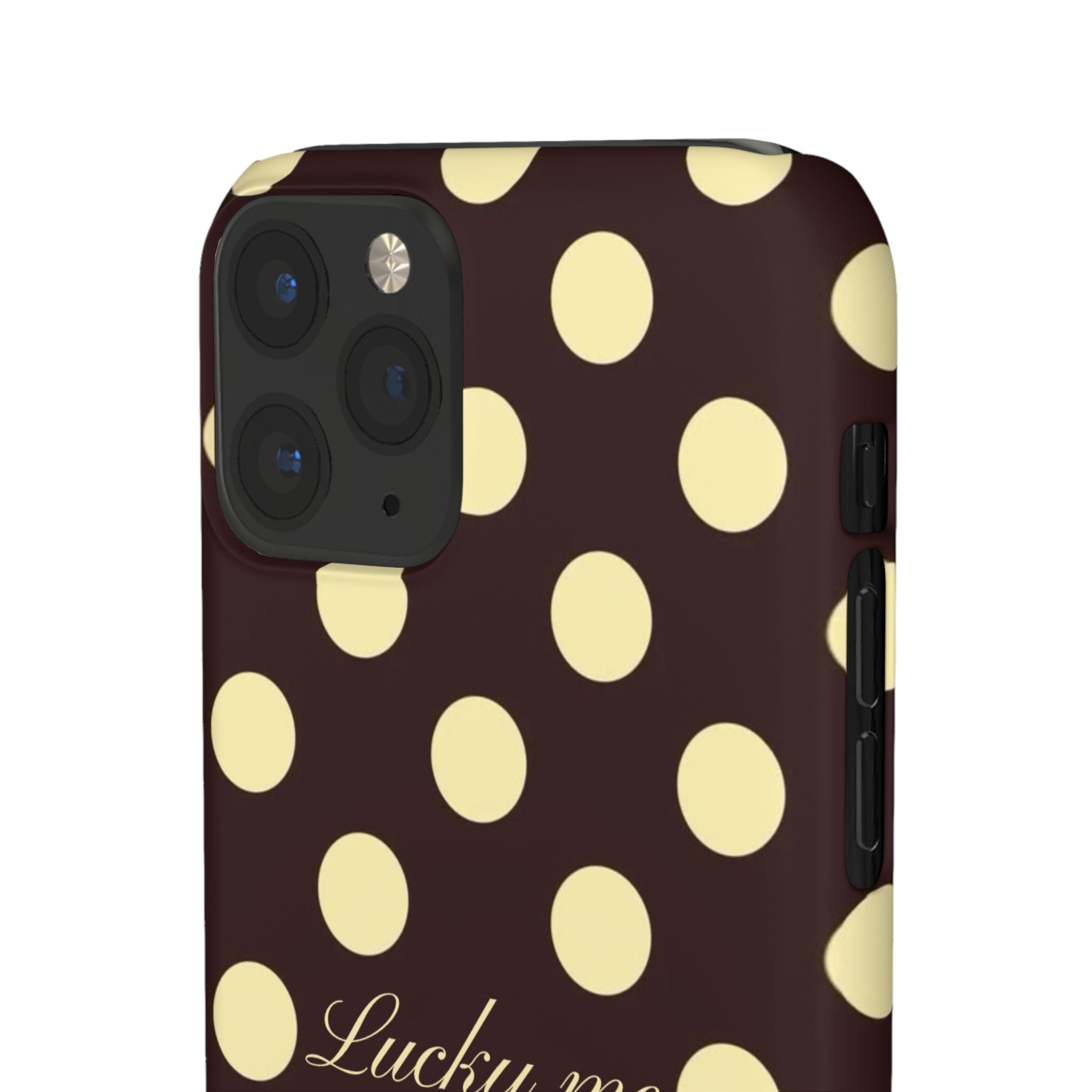 Lucky me - pastel yellow polka dot case