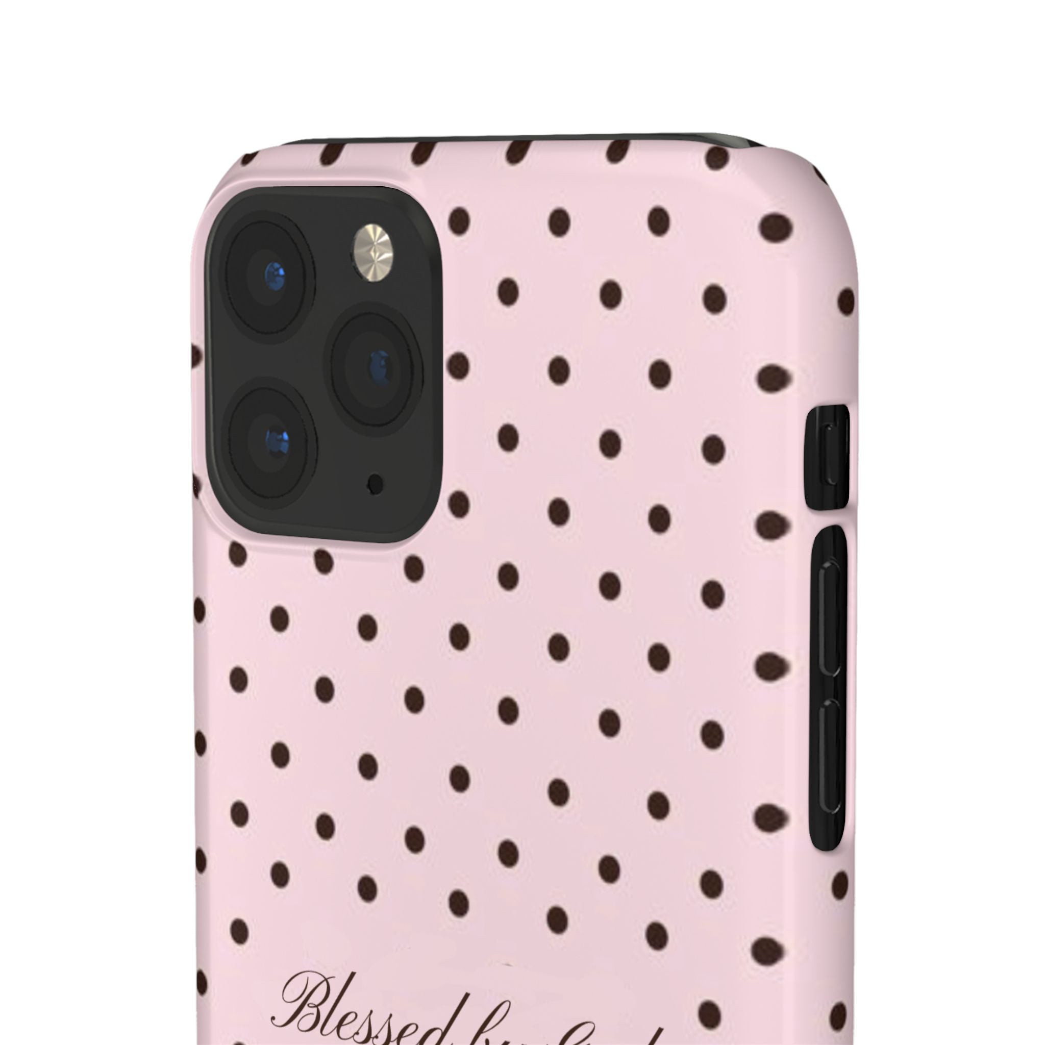 Blessed by God - Pink polka dot case