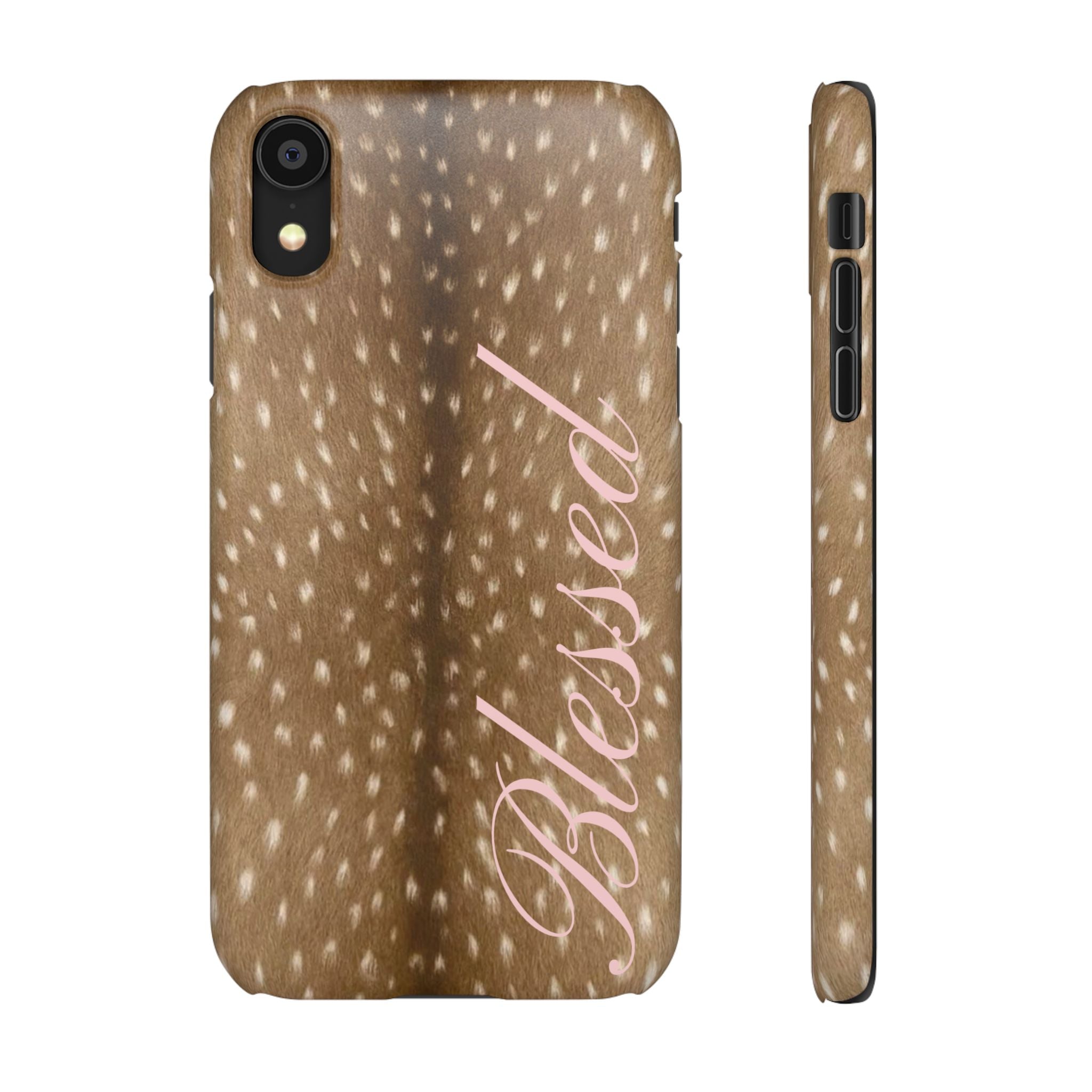 Blessed - Brown Spotted Deer Fur Phone case