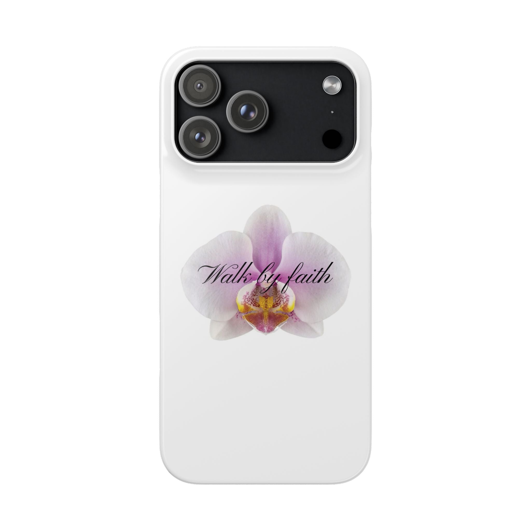 Walk by faith - Orchid phone case