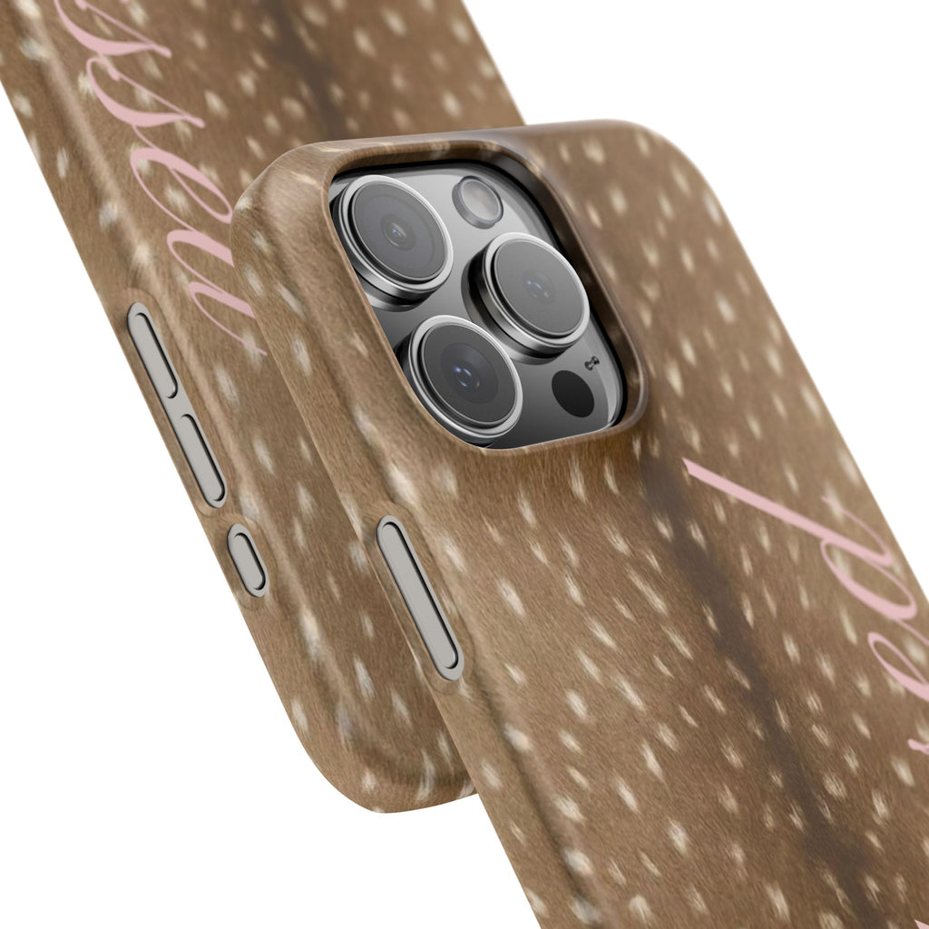 Blessed - Brown Spotted Deer Fur Phone case