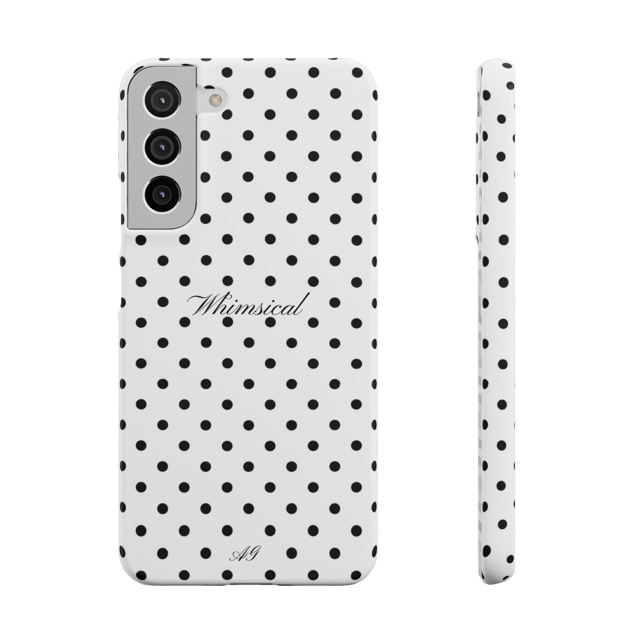 Whimsical - Black polka dot case