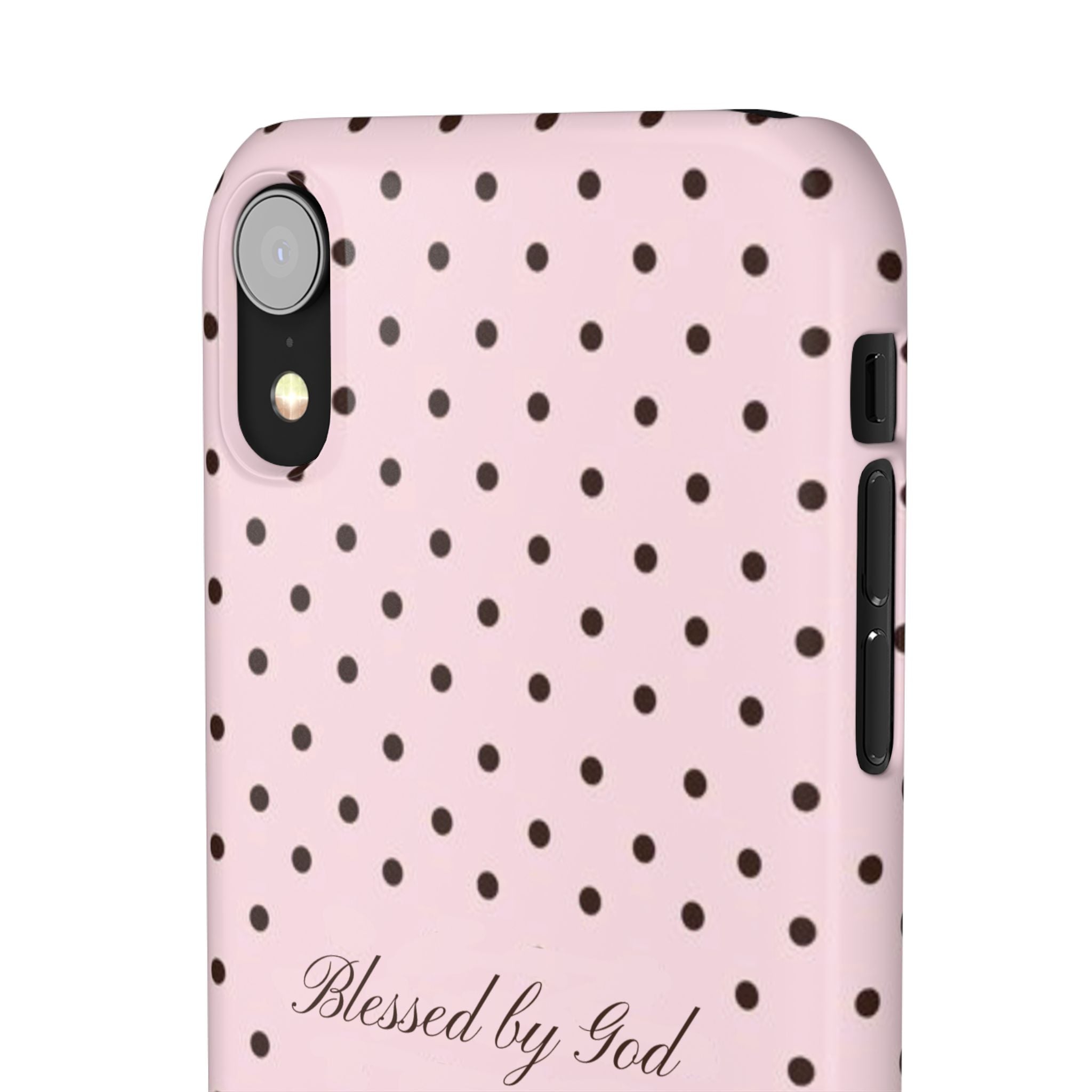 Blessed by God - Pink polka dot case