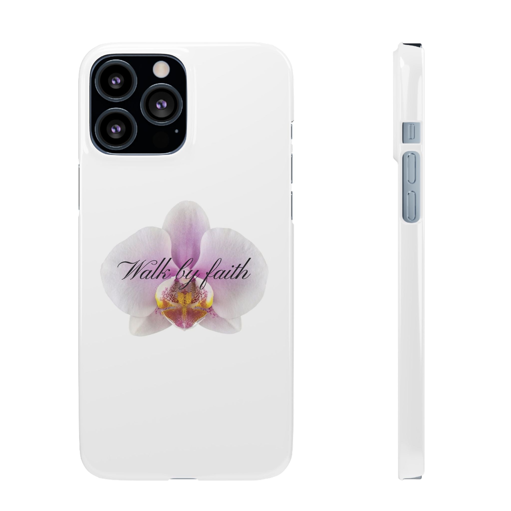 Walk by faith - Orchid phone case