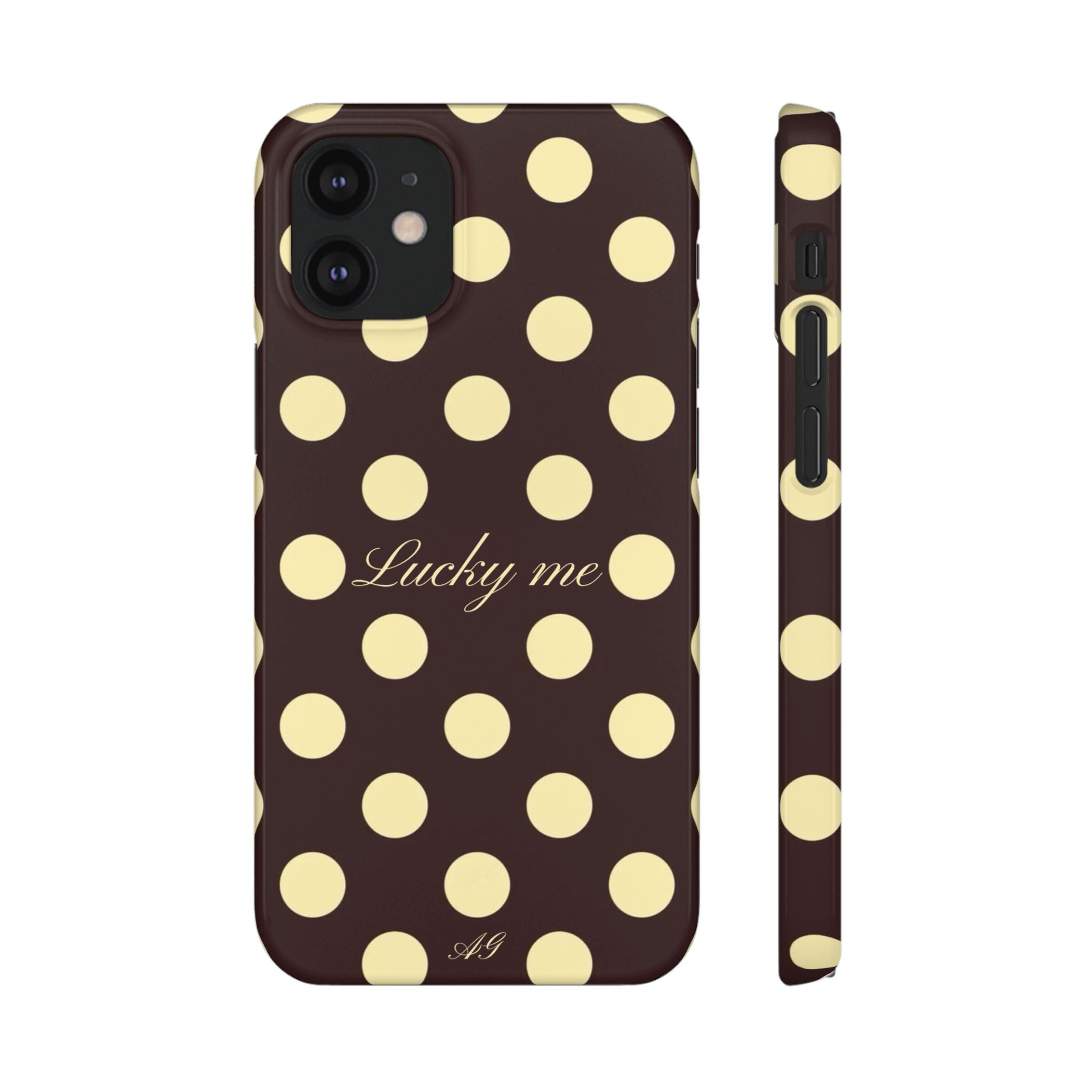 Lucky me - pastel yellow polka dot case