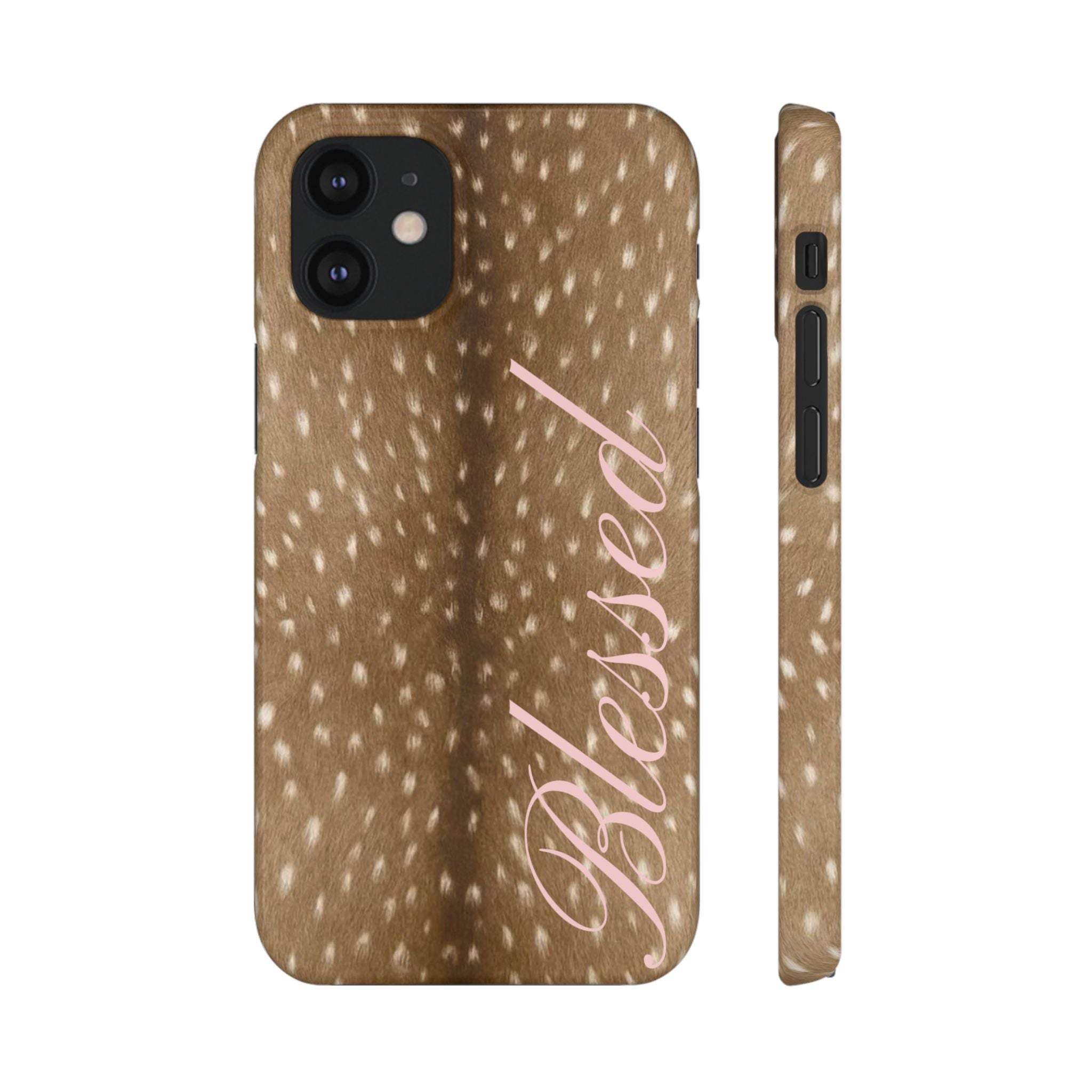 Blessed - Brown Spotted Deer Fur Phone case