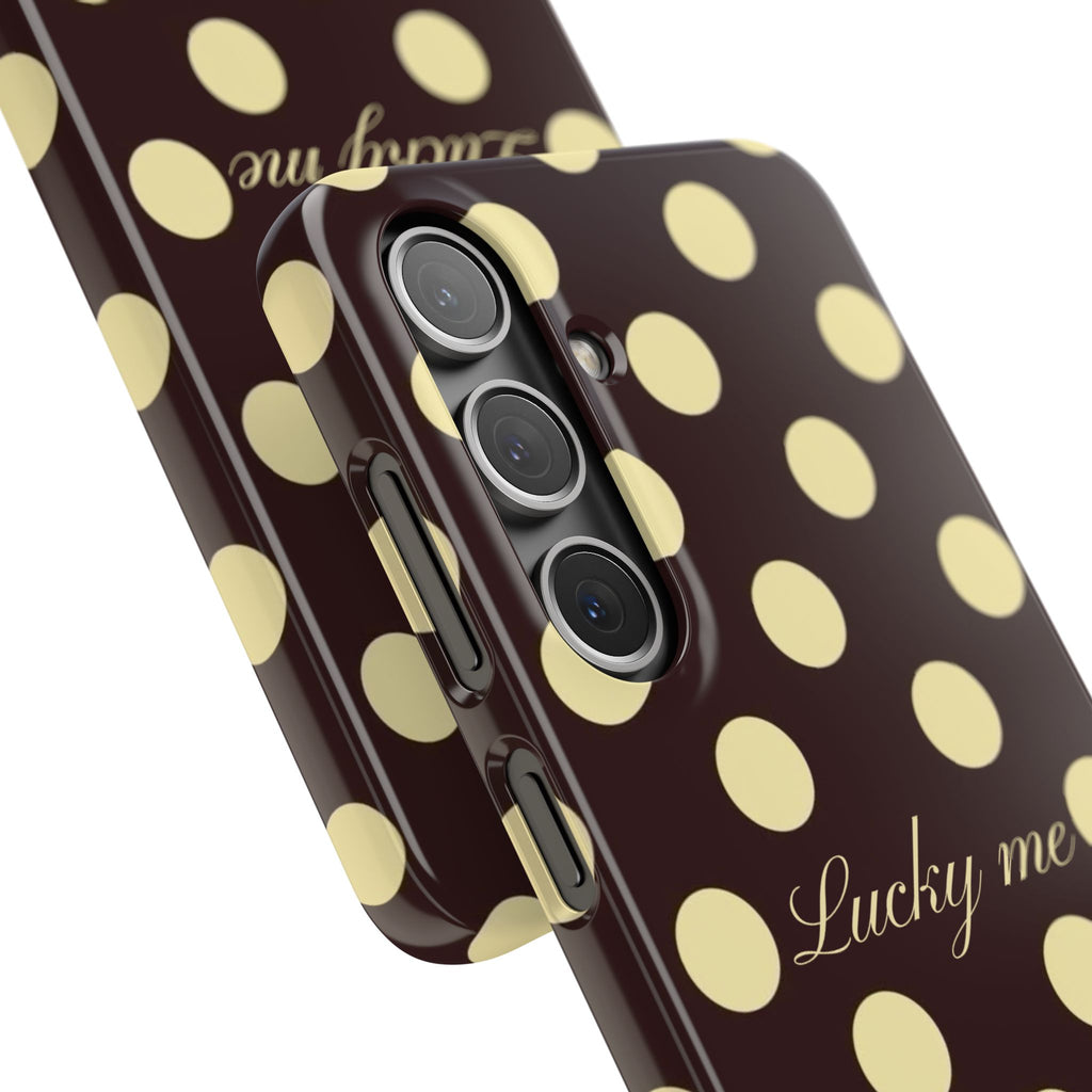 Lucky me - pastel yellow polka dot case