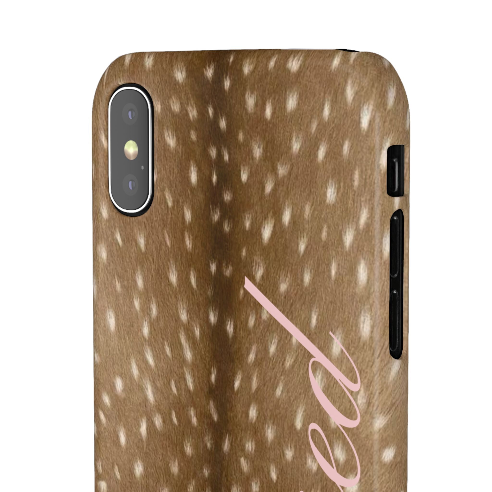 Blessed - Brown Spotted Deer Fur Phone case