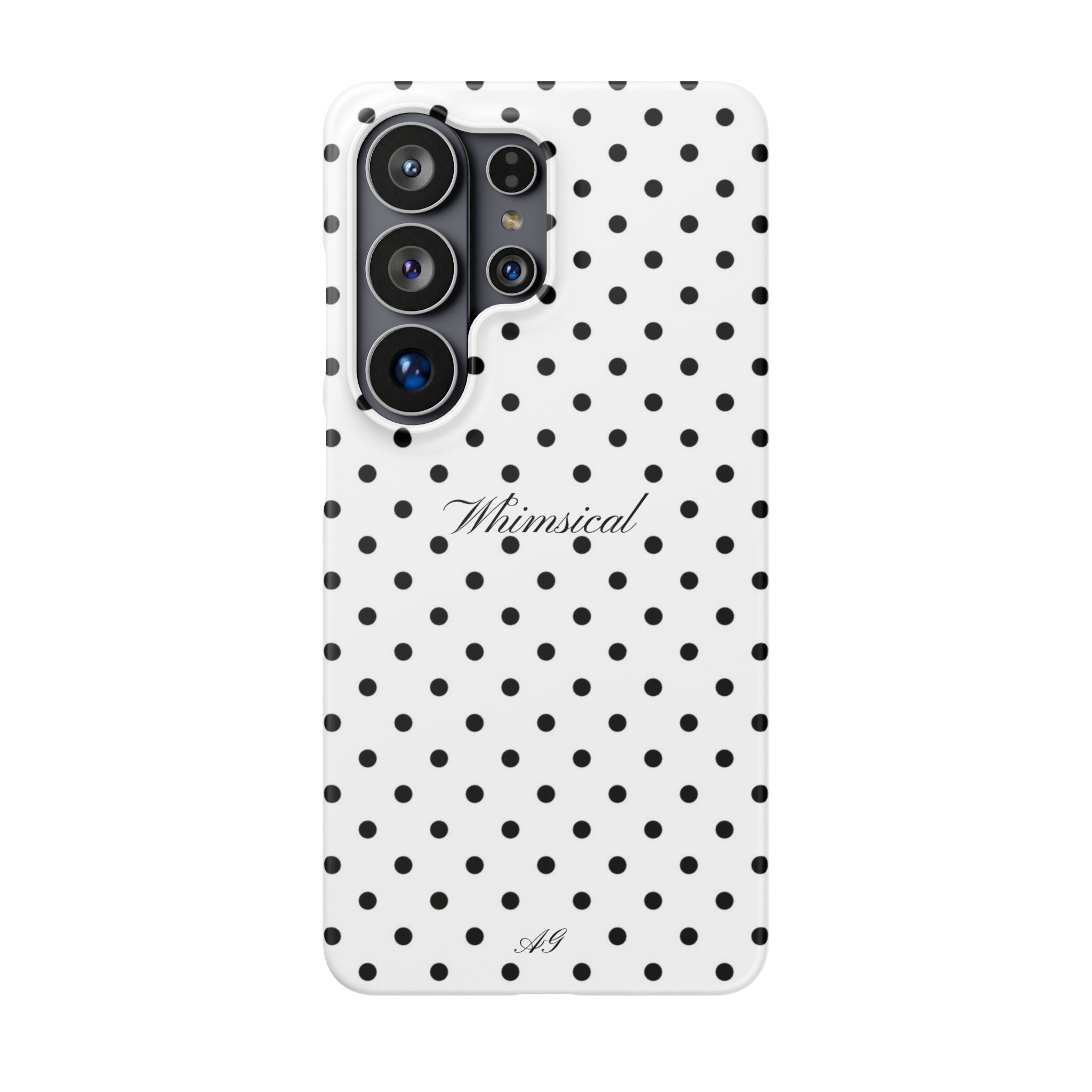 Whimsical - Black polka dot case