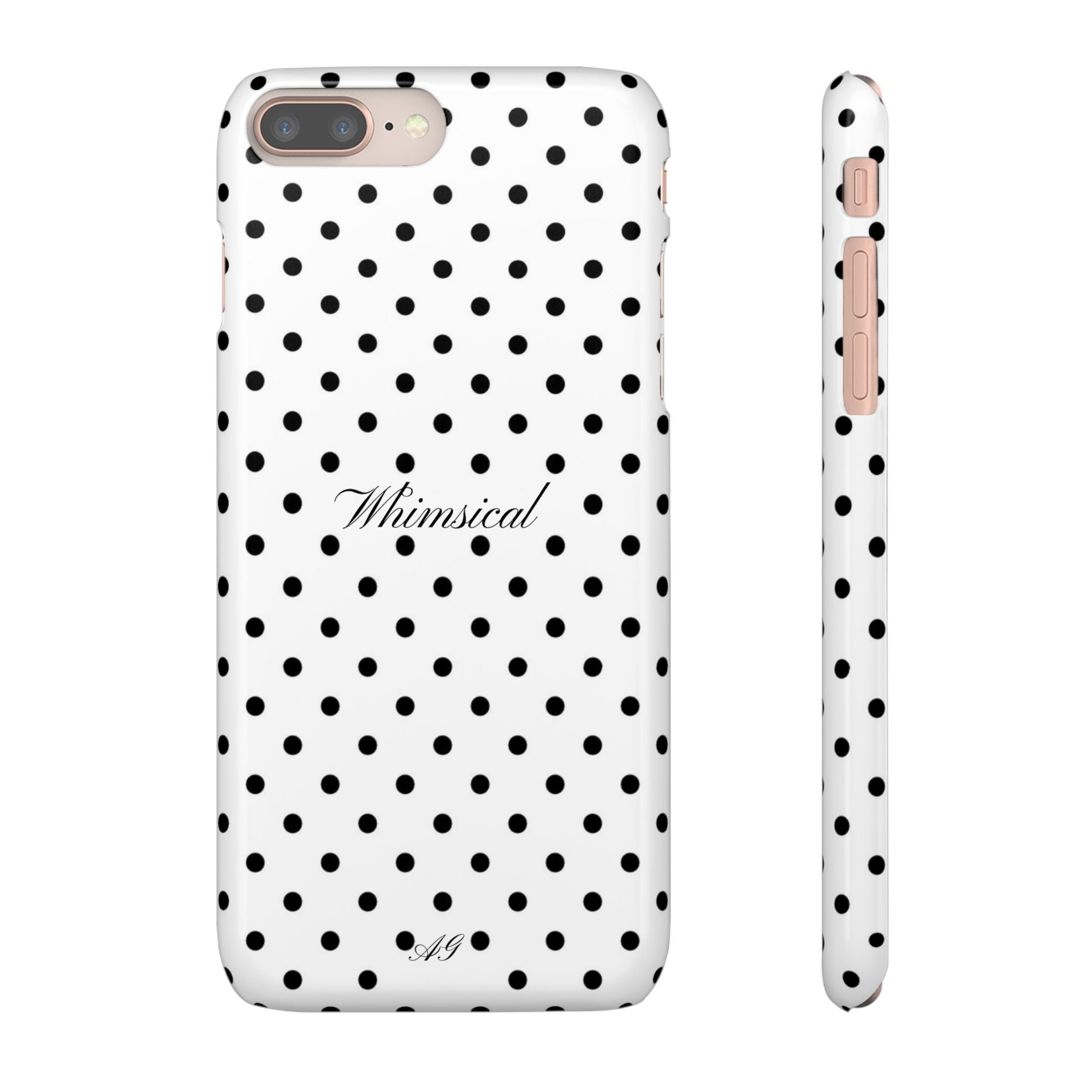 Whimsical - Black polka dot case