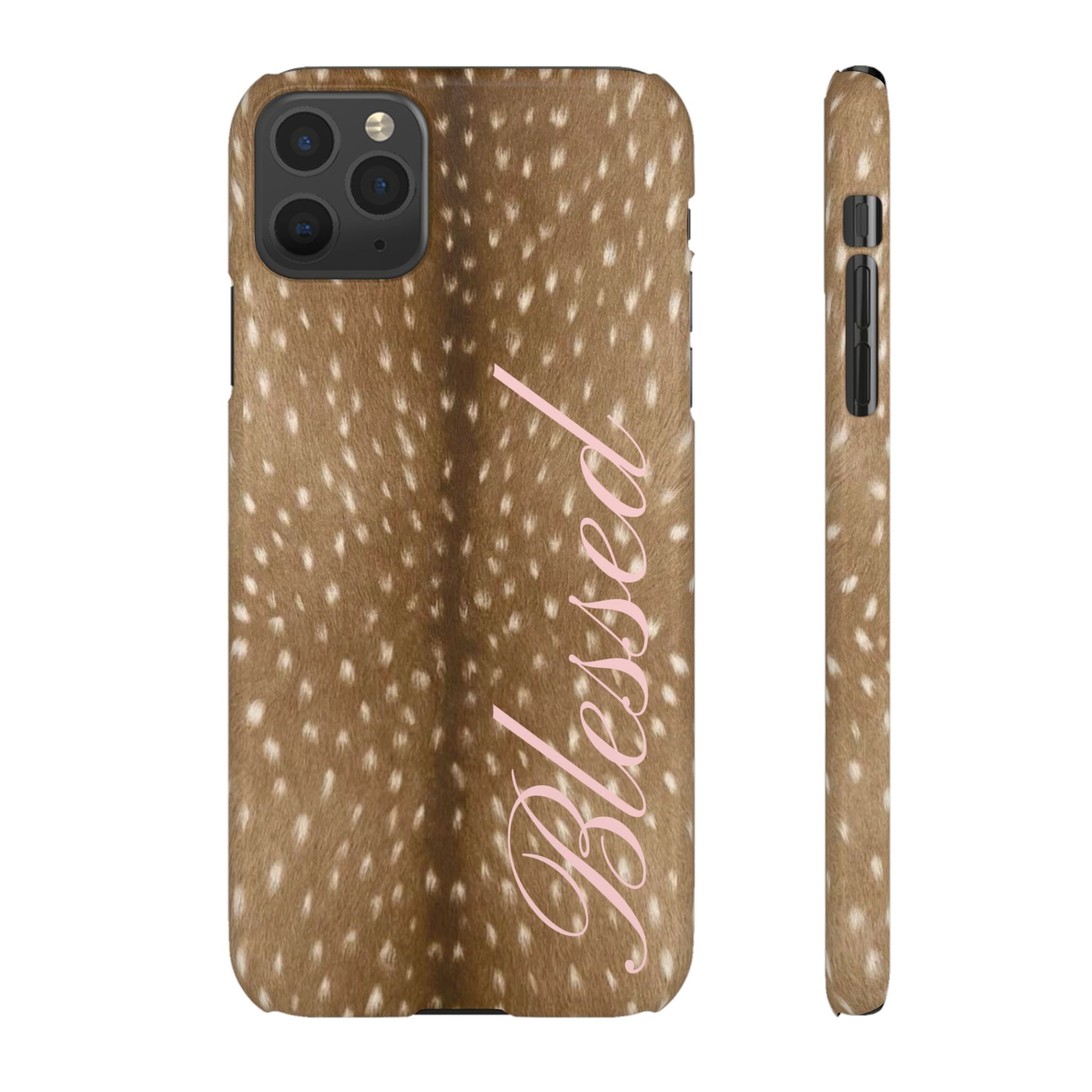 Blessed - Brown Spotted Deer Fur Phone case