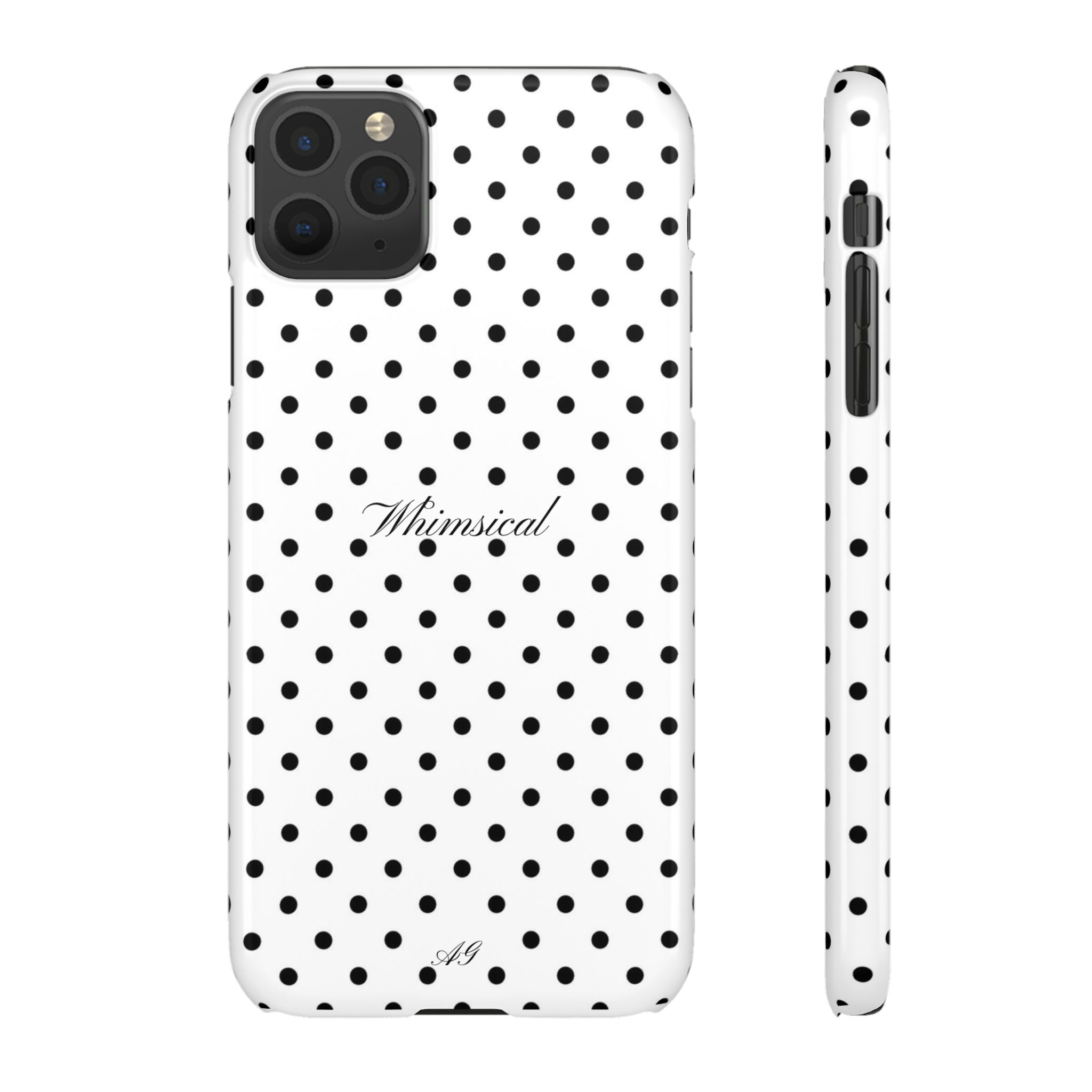 Whimsical - Black polka dot case